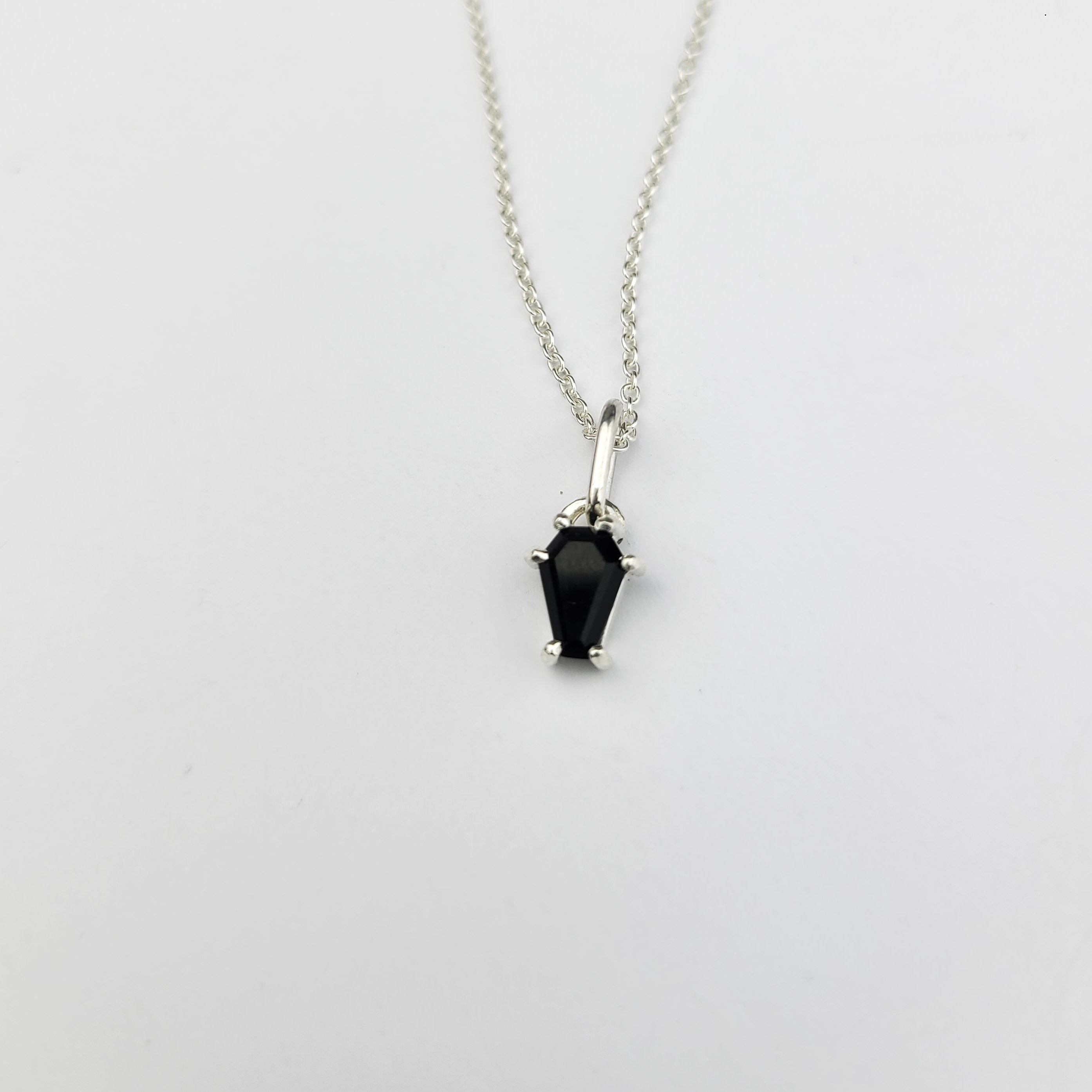 Tiny Black Coffin Pendant - Inchoo Bijoux