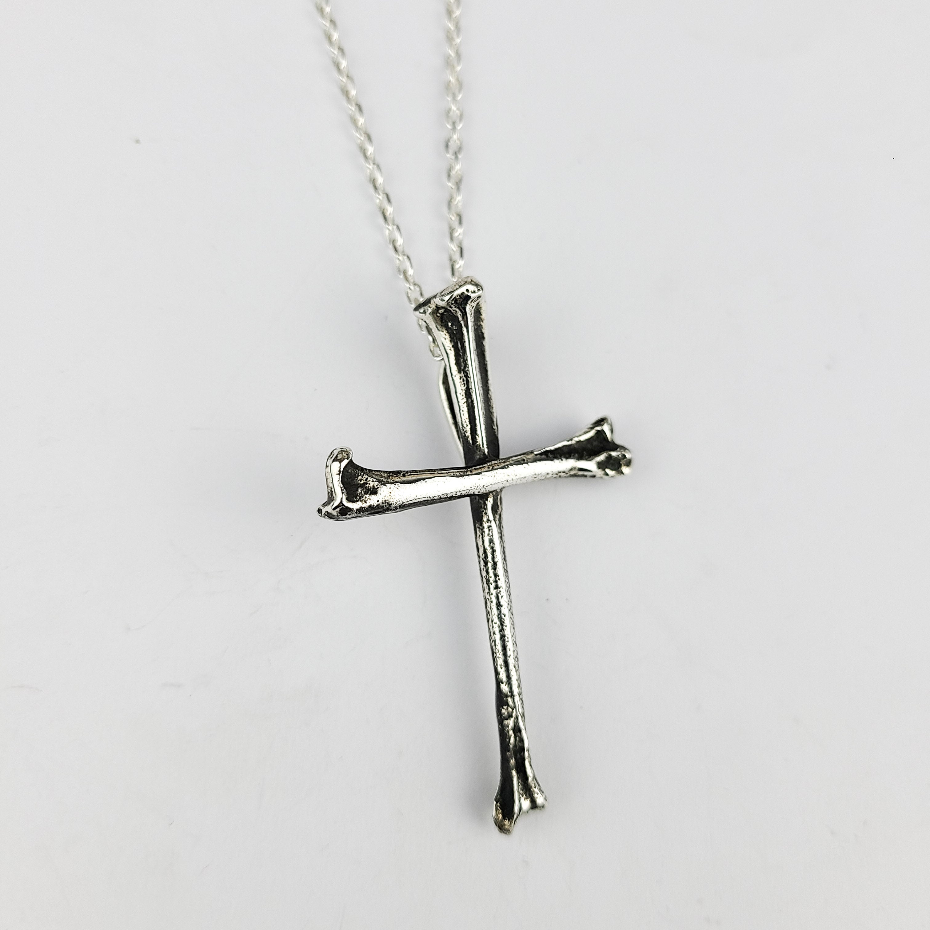 Heavy Bone Cross Pendant