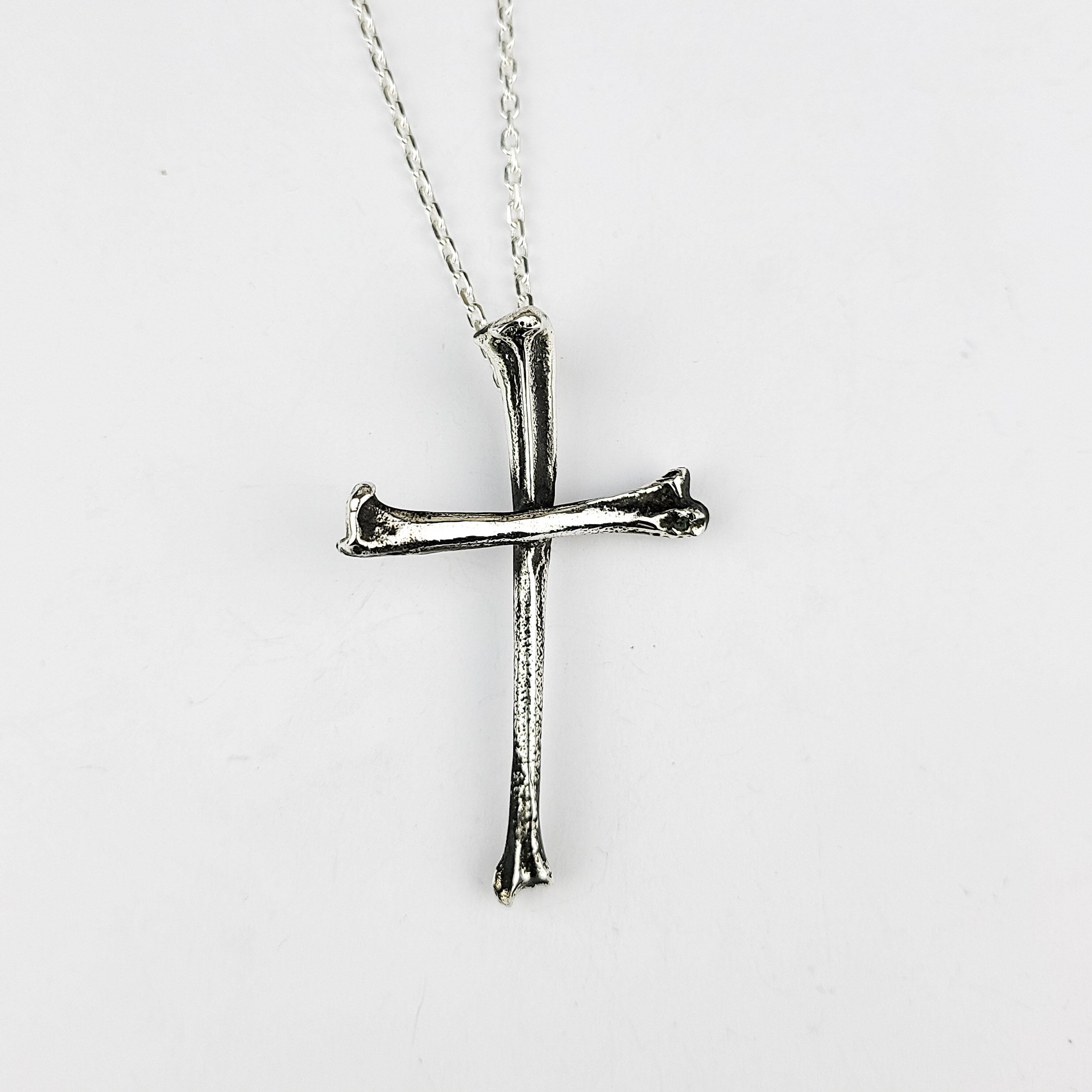 Heavy Bone Cross Pendant