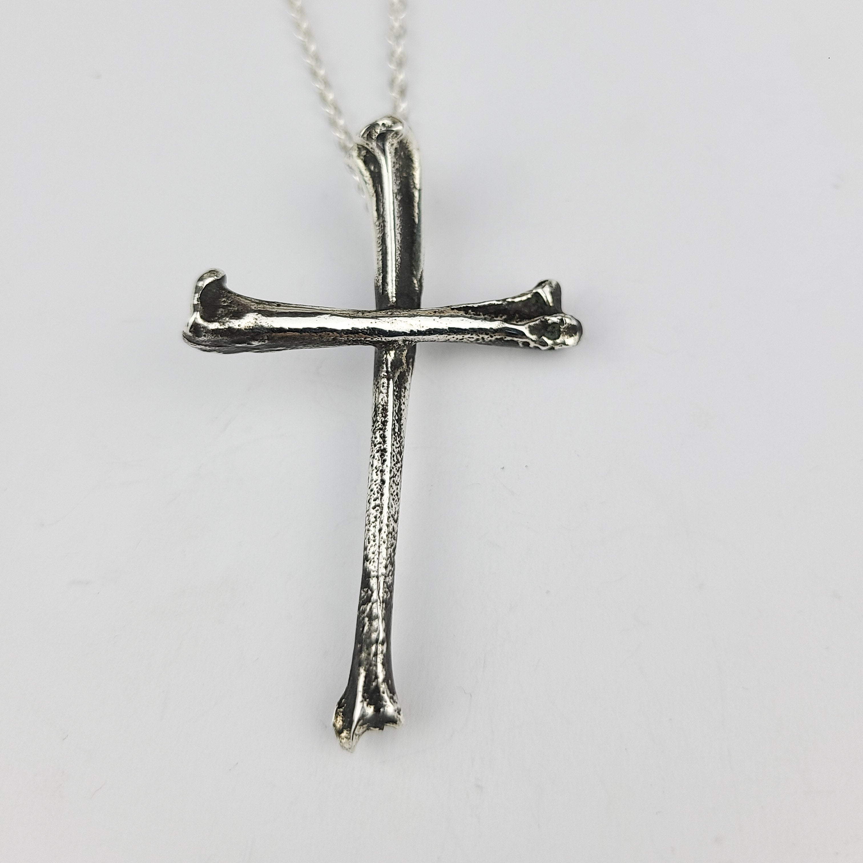 Heavy Bone Cross Pendant