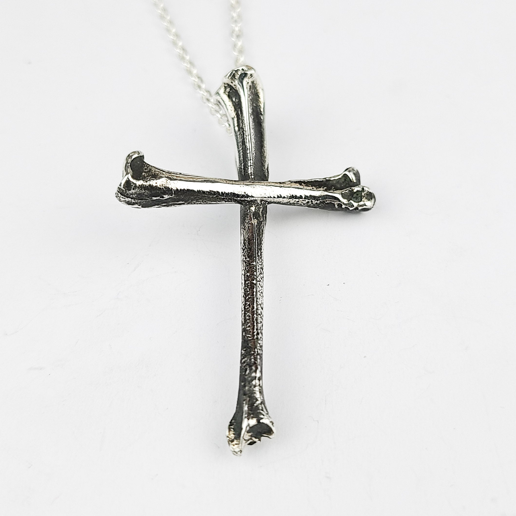 Heavy Bone Cross Pendant