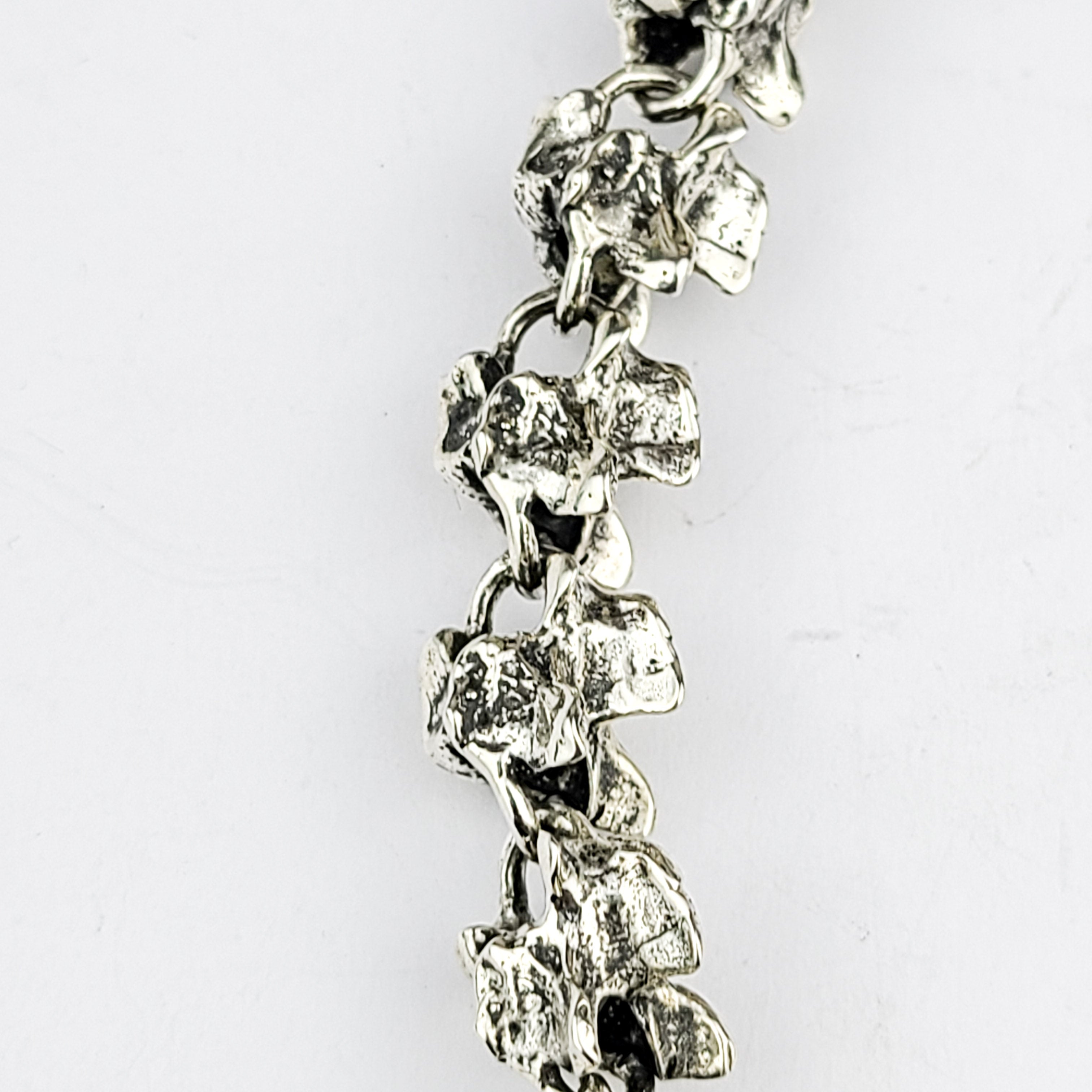 Chunky Spine Bracelet, Heavy Silver Mens Bracelet Vertebrae