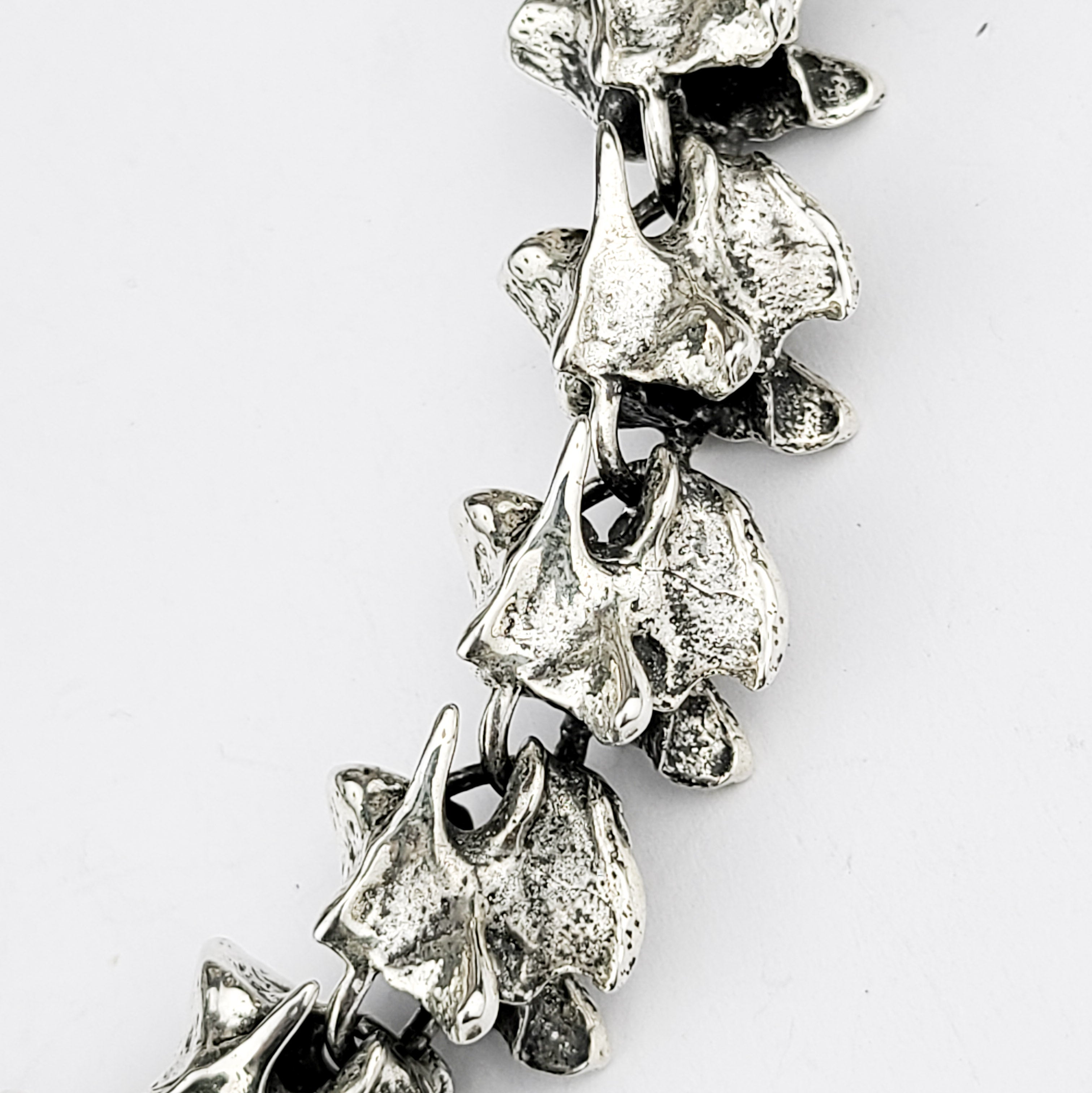 Massive Bone Bracelet, Silver Spine Mens Bracelet Vertebrae