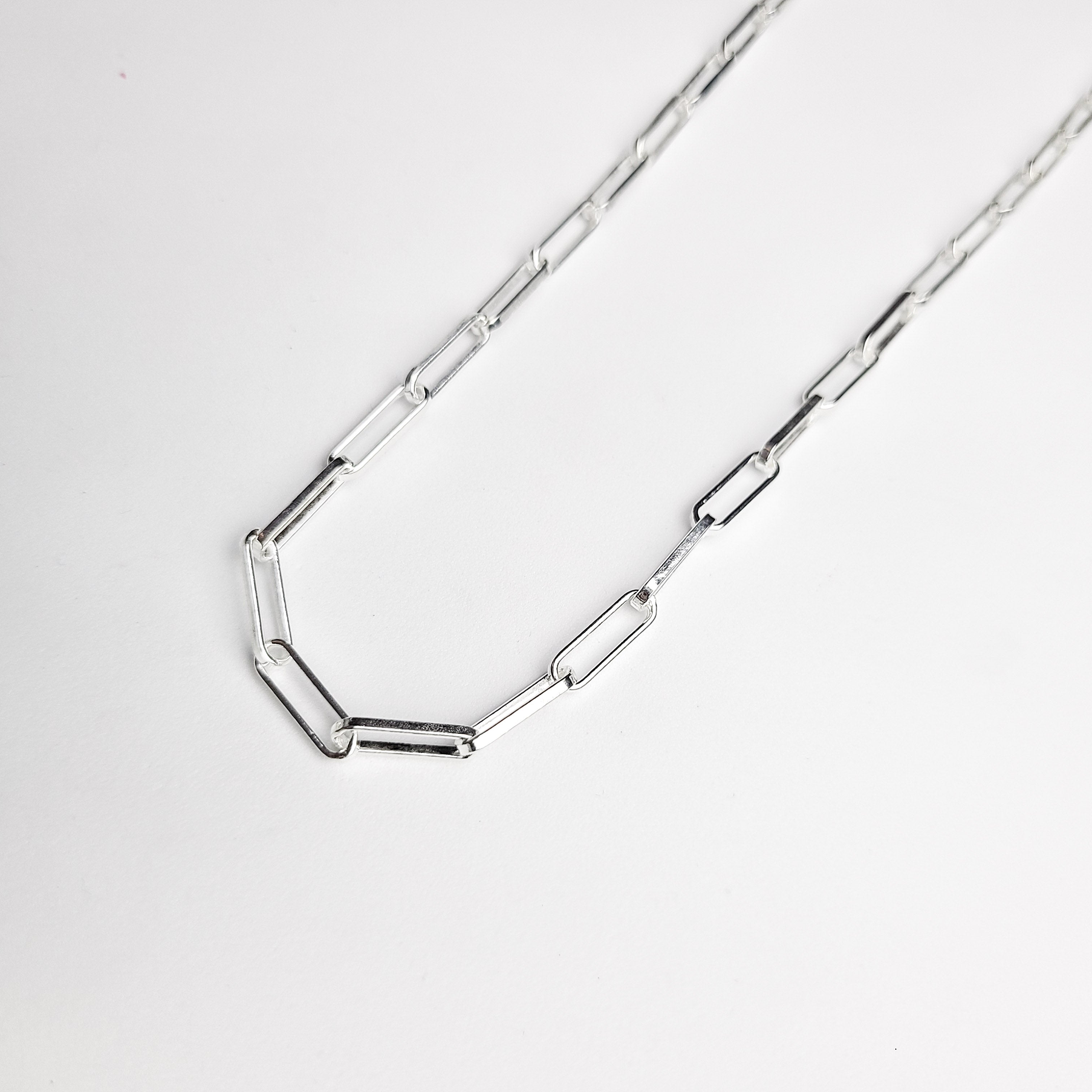 4.5mm Sterling Silver Paperclip Chain