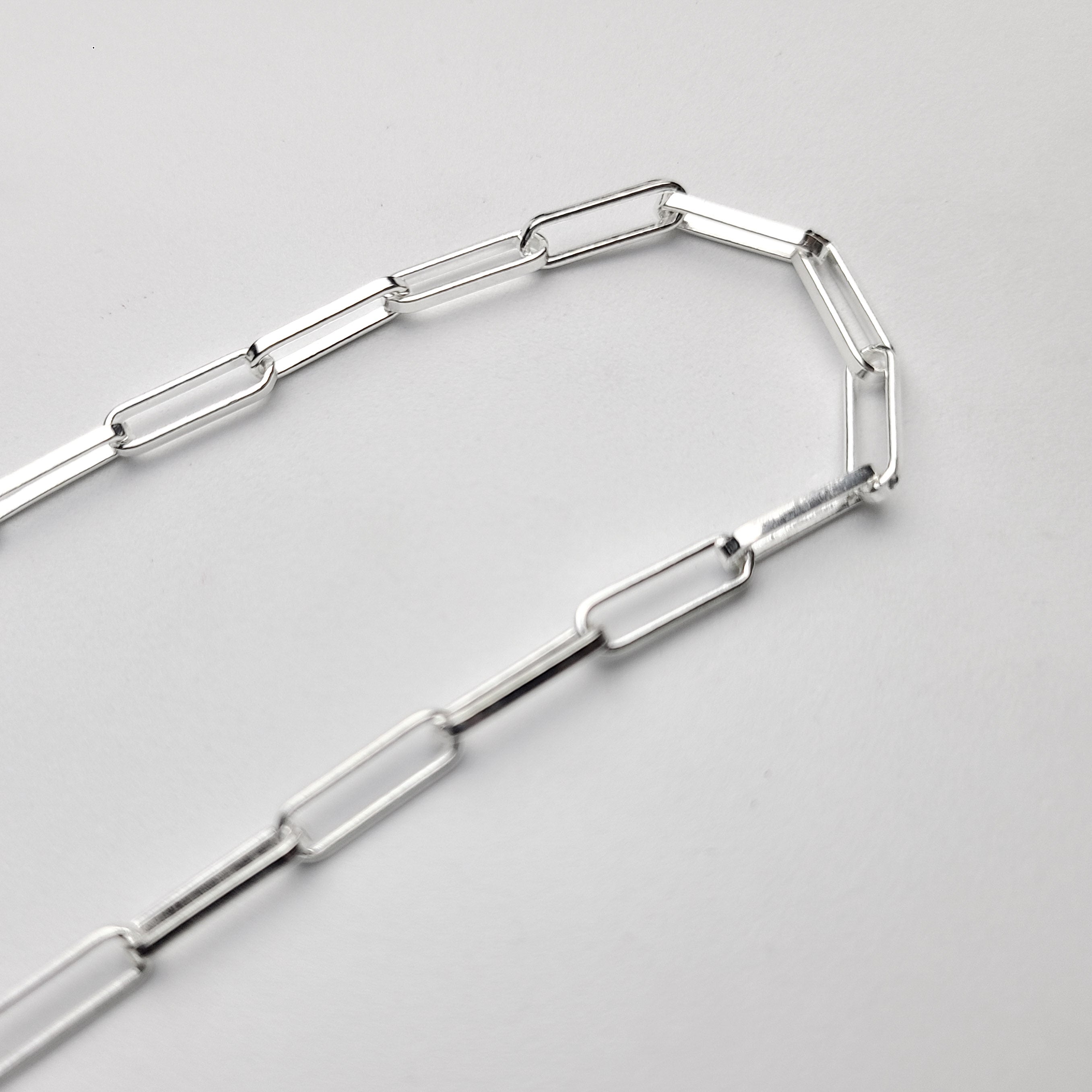 4.5mm Sterling Silver Paperclip Chain