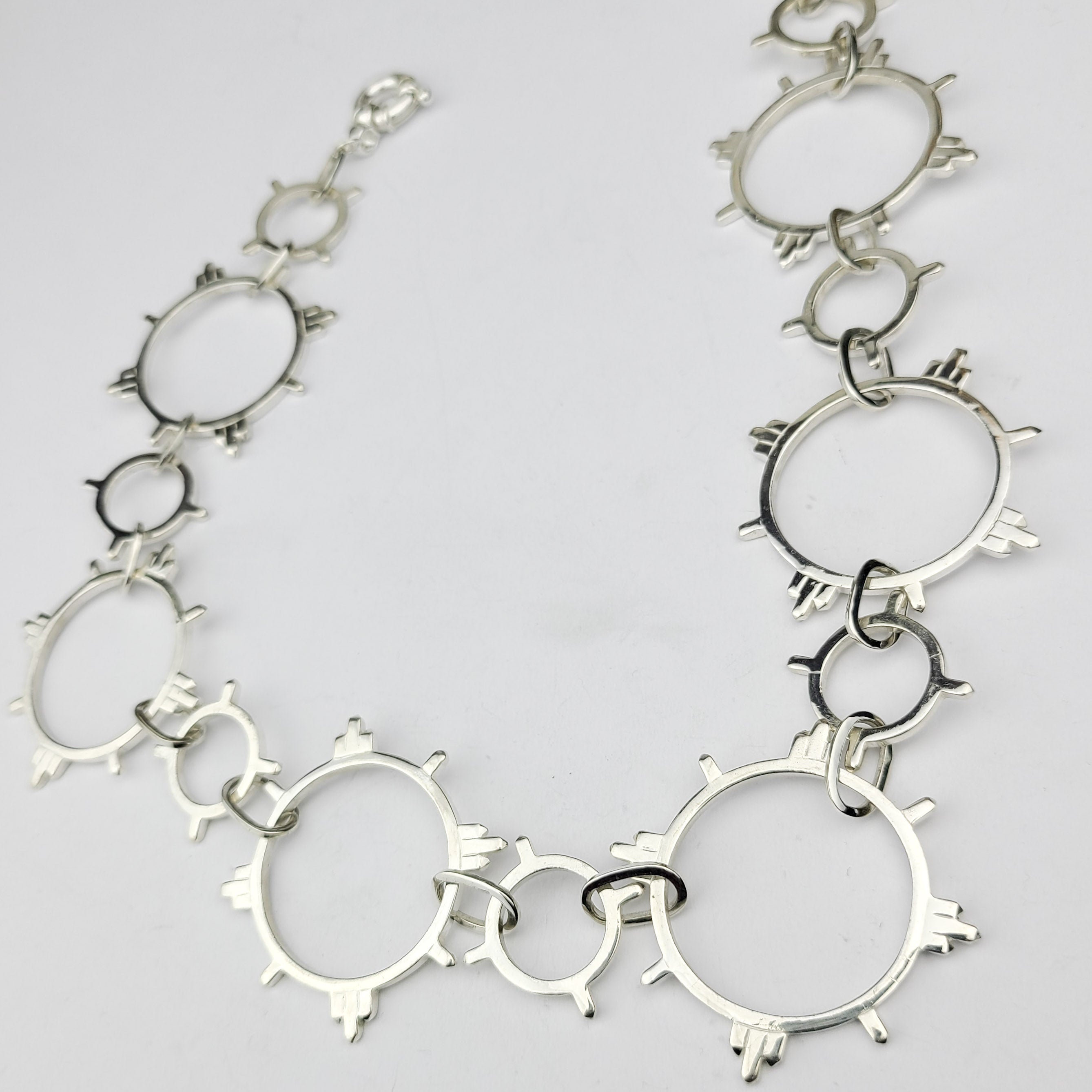Celestial Choker, Modern Chain, Sterling Silver Chain