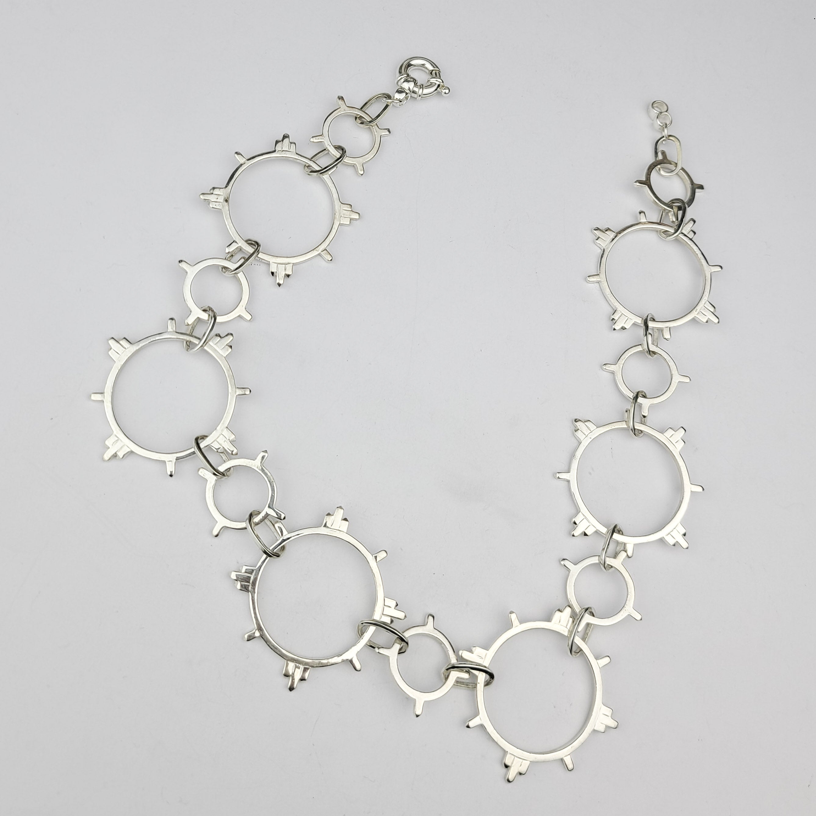 Celestial Choker, Modern Chain, Sterling Silver Chain