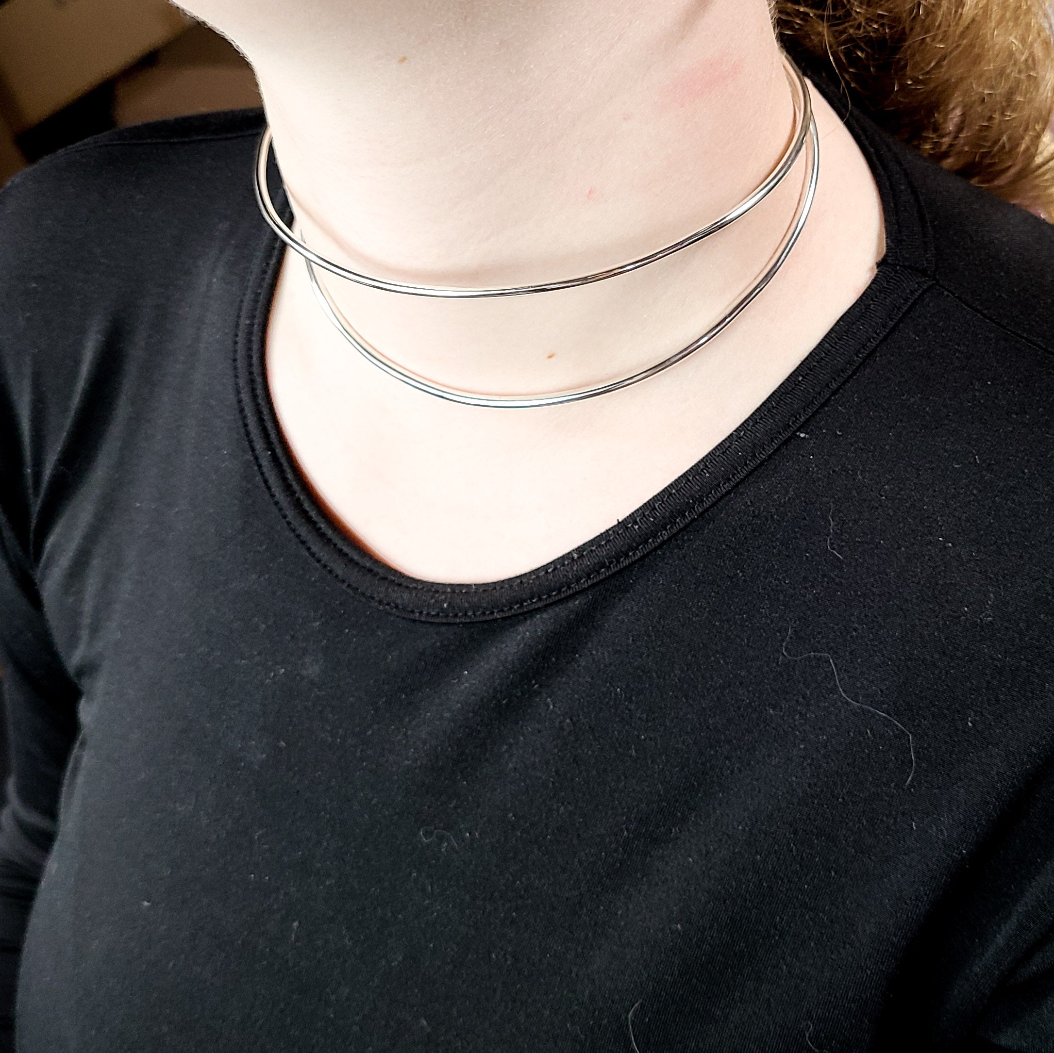 Minimal Silver Collar Choker - As featured in Wakanda Forever