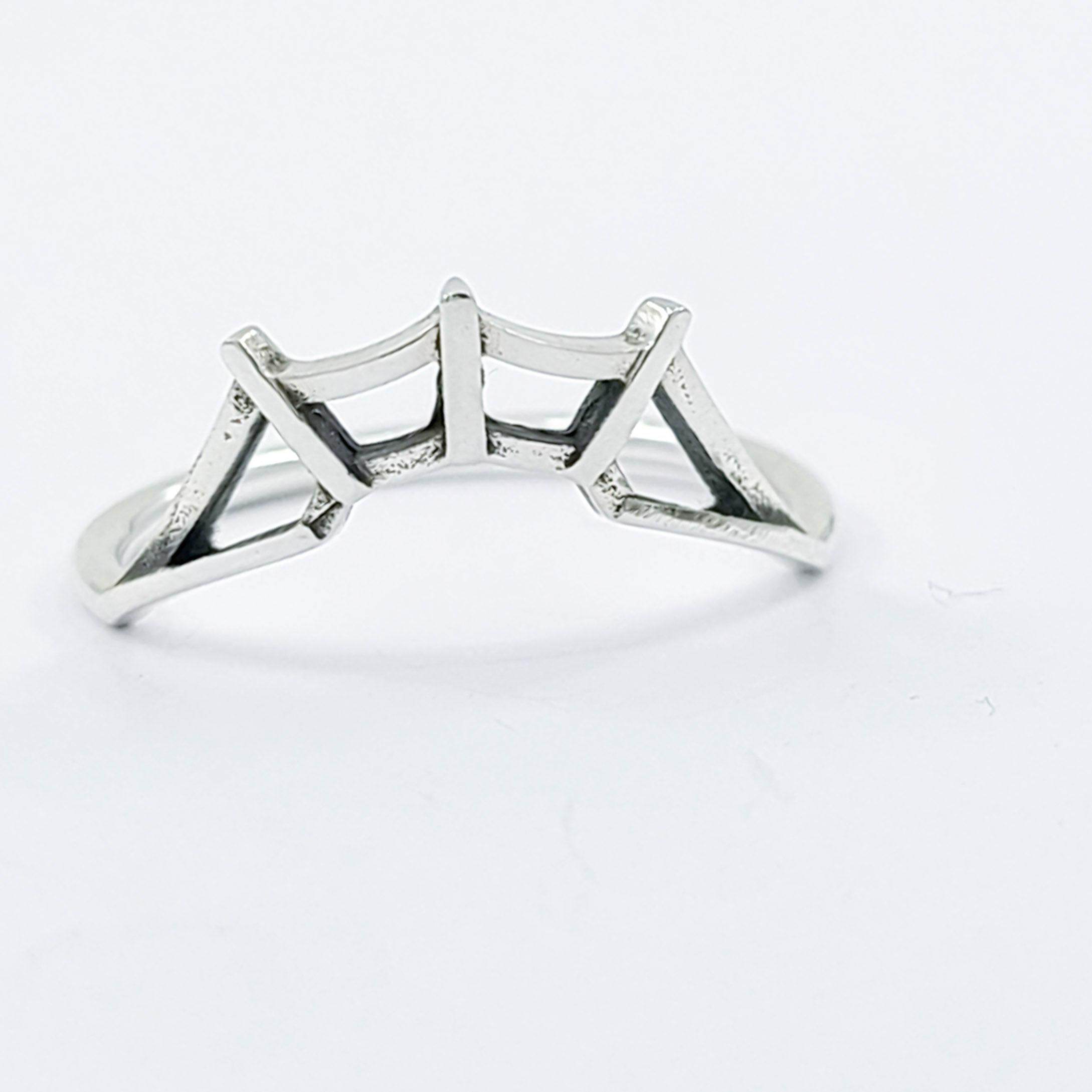Stackable Spider Web Crown Ring, Engagement Ring
