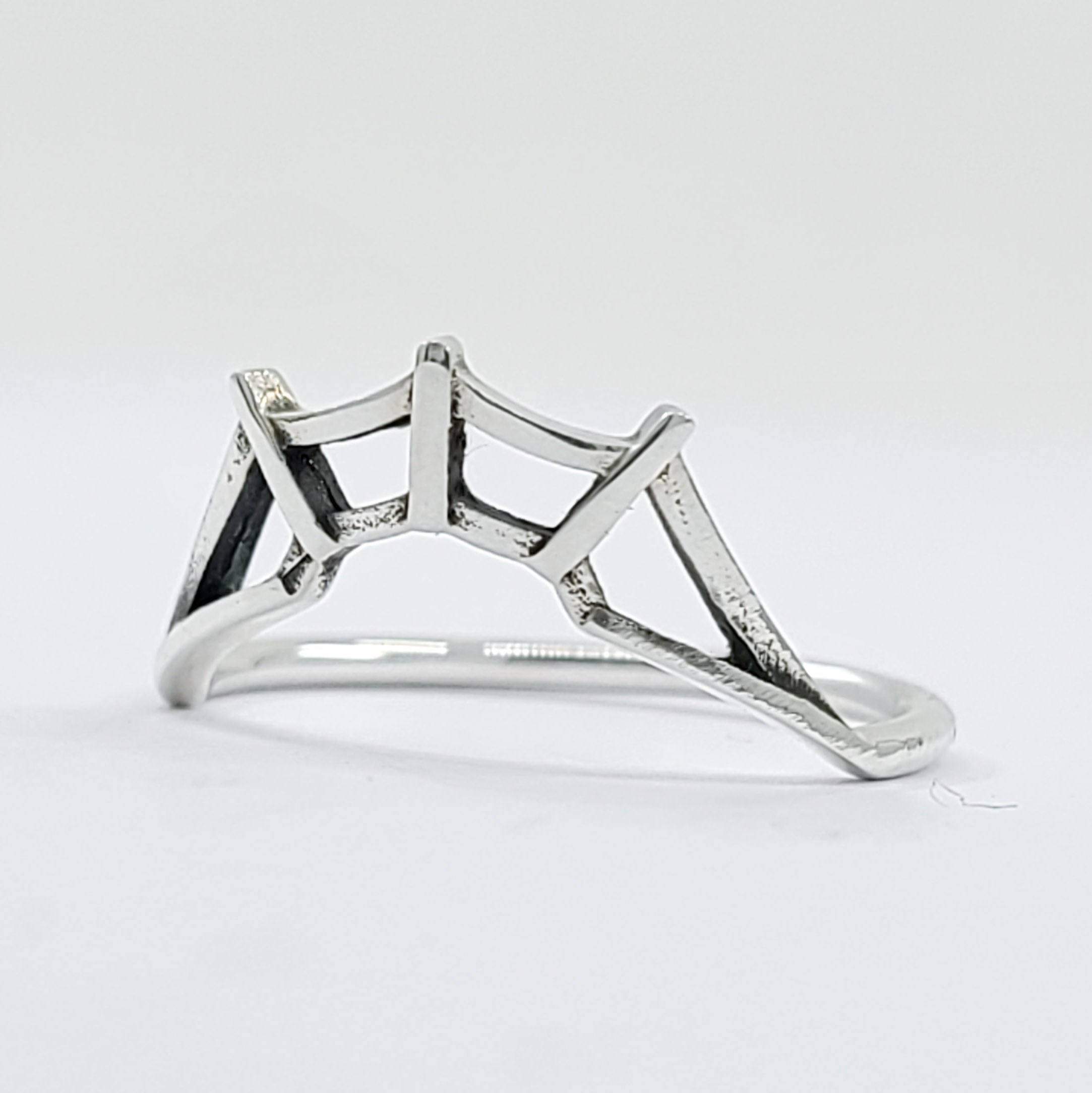 Stackable Spider Web Crown Ring, Engagement Ring