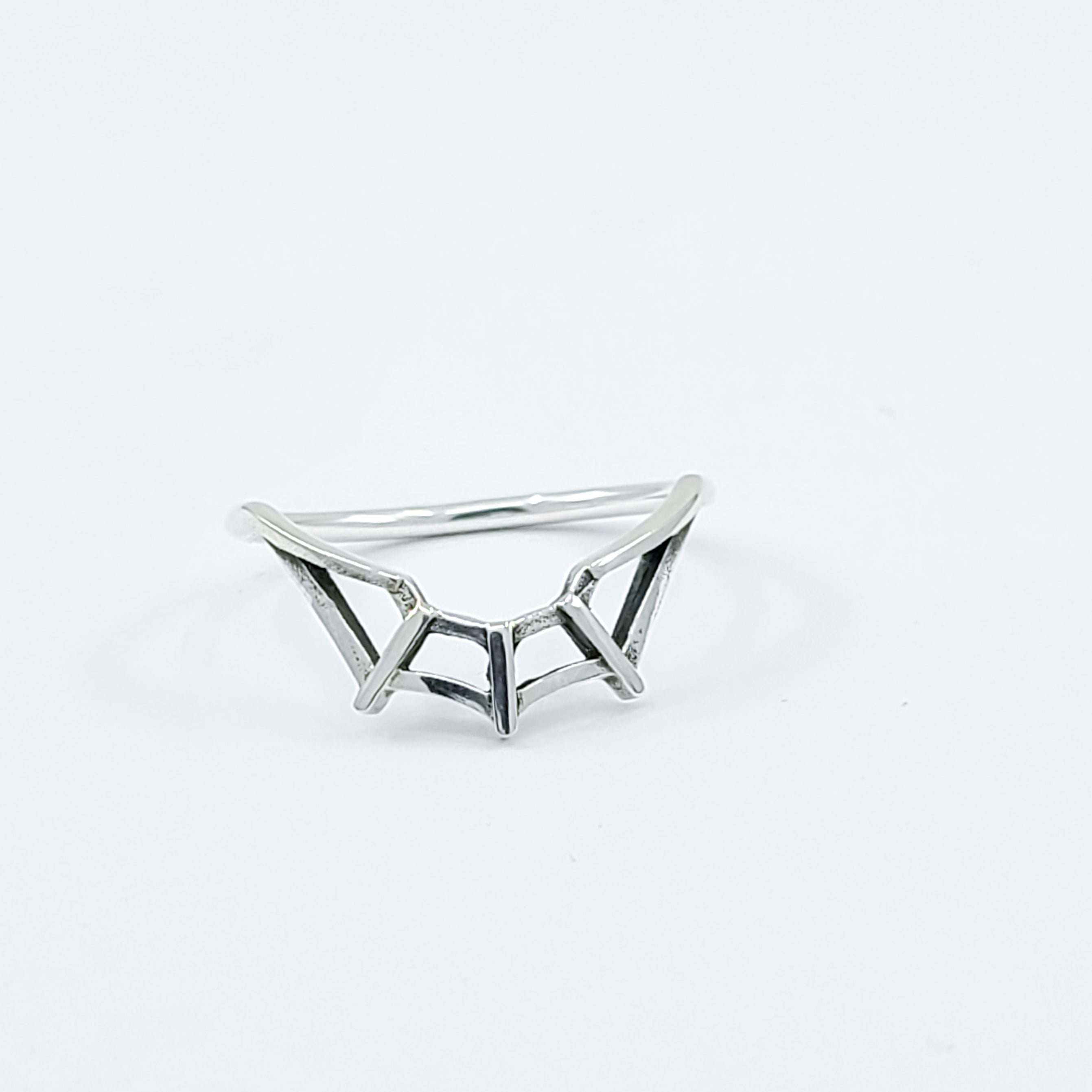 Stackable Spider Web Crown Ring, Engagement Ring