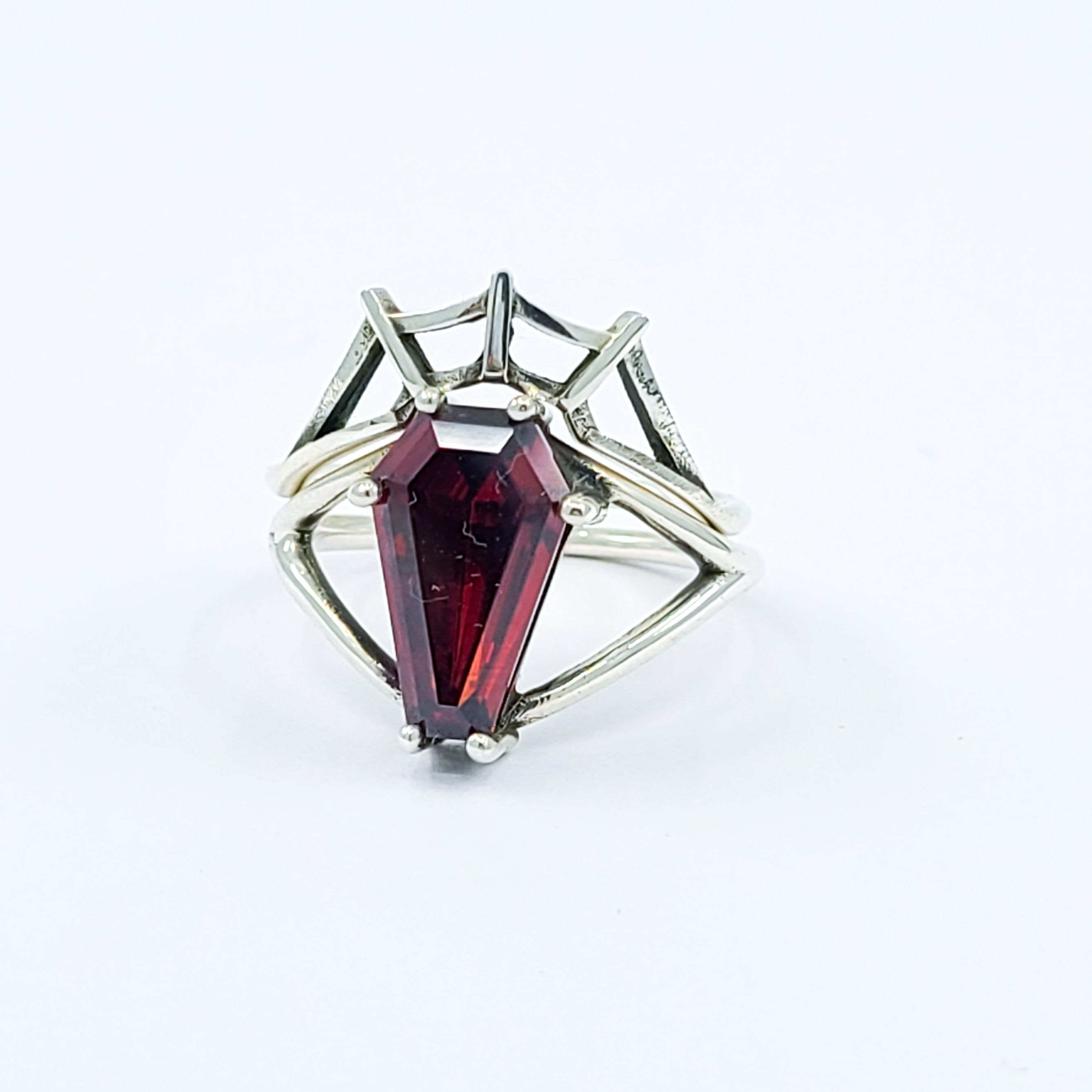 Stackable Spider Web Crown Ring, Engagement Ring