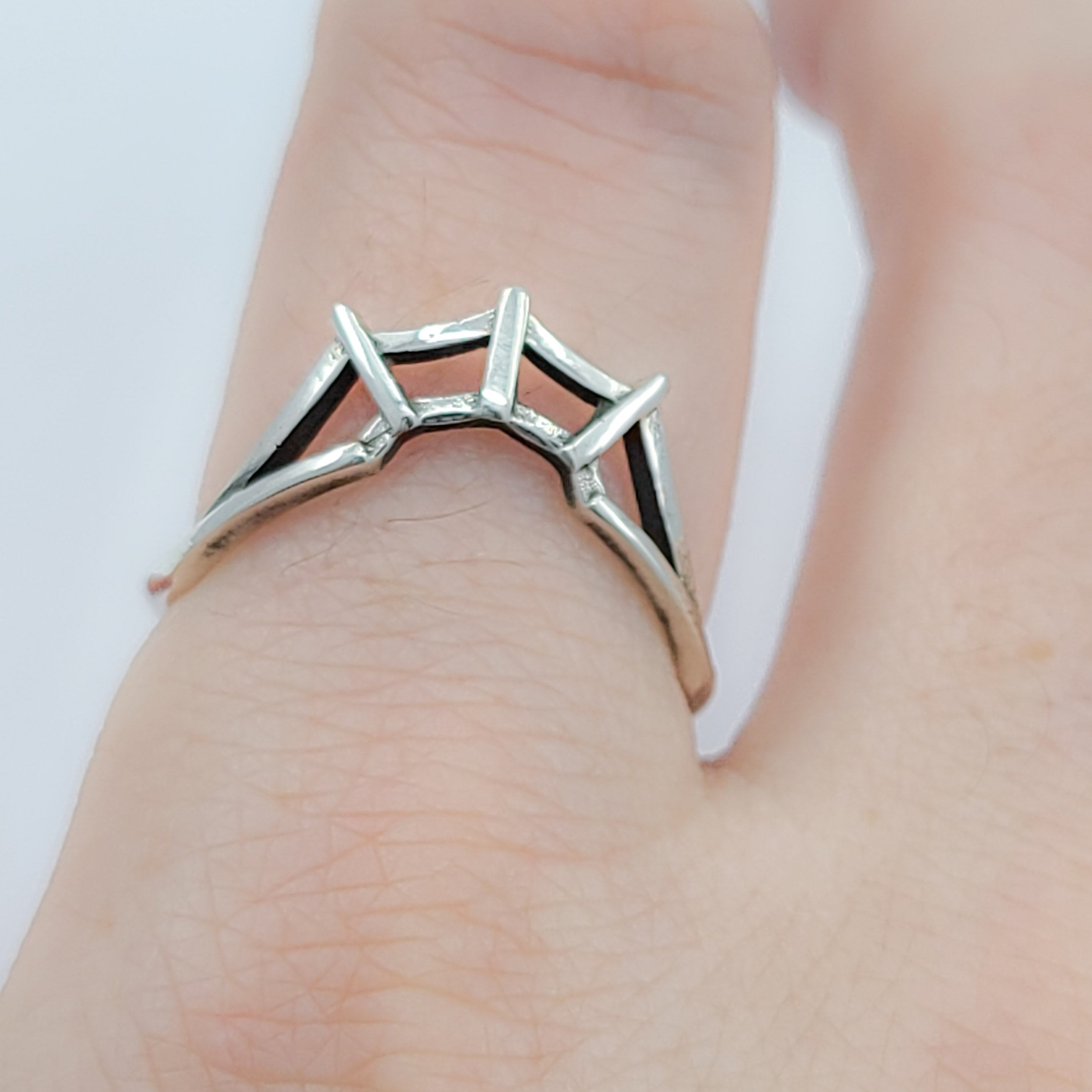 Stackable Spider Web Crown Ring, Engagement Ring
