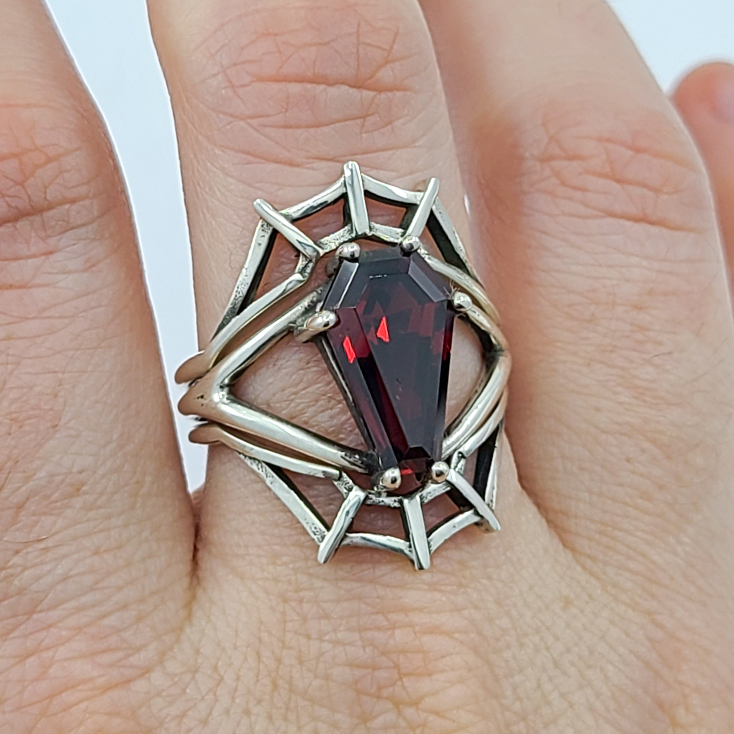 Stackable Spider Web Crown Ring, Engagement Ring