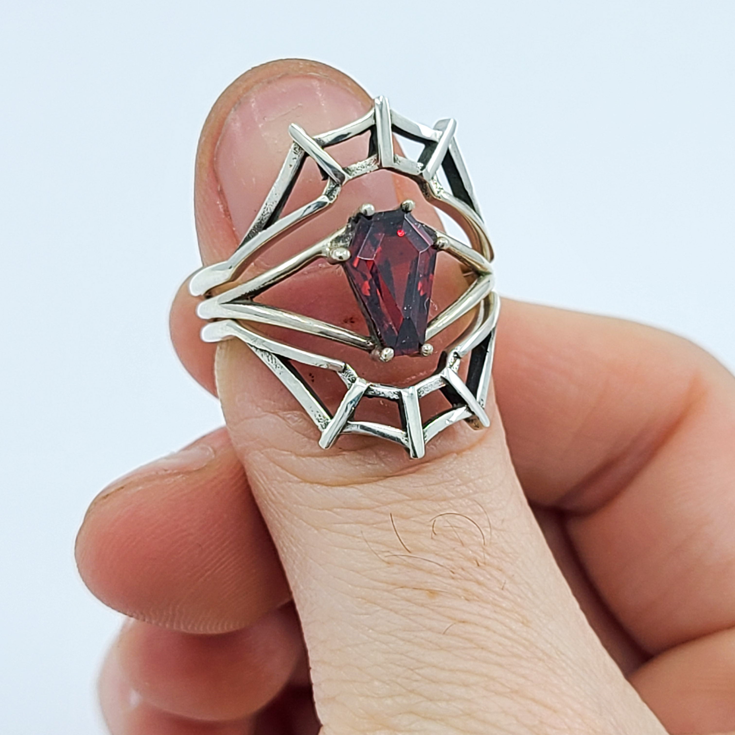 Stackable Spider Web Crown Ring, Engagement Ring