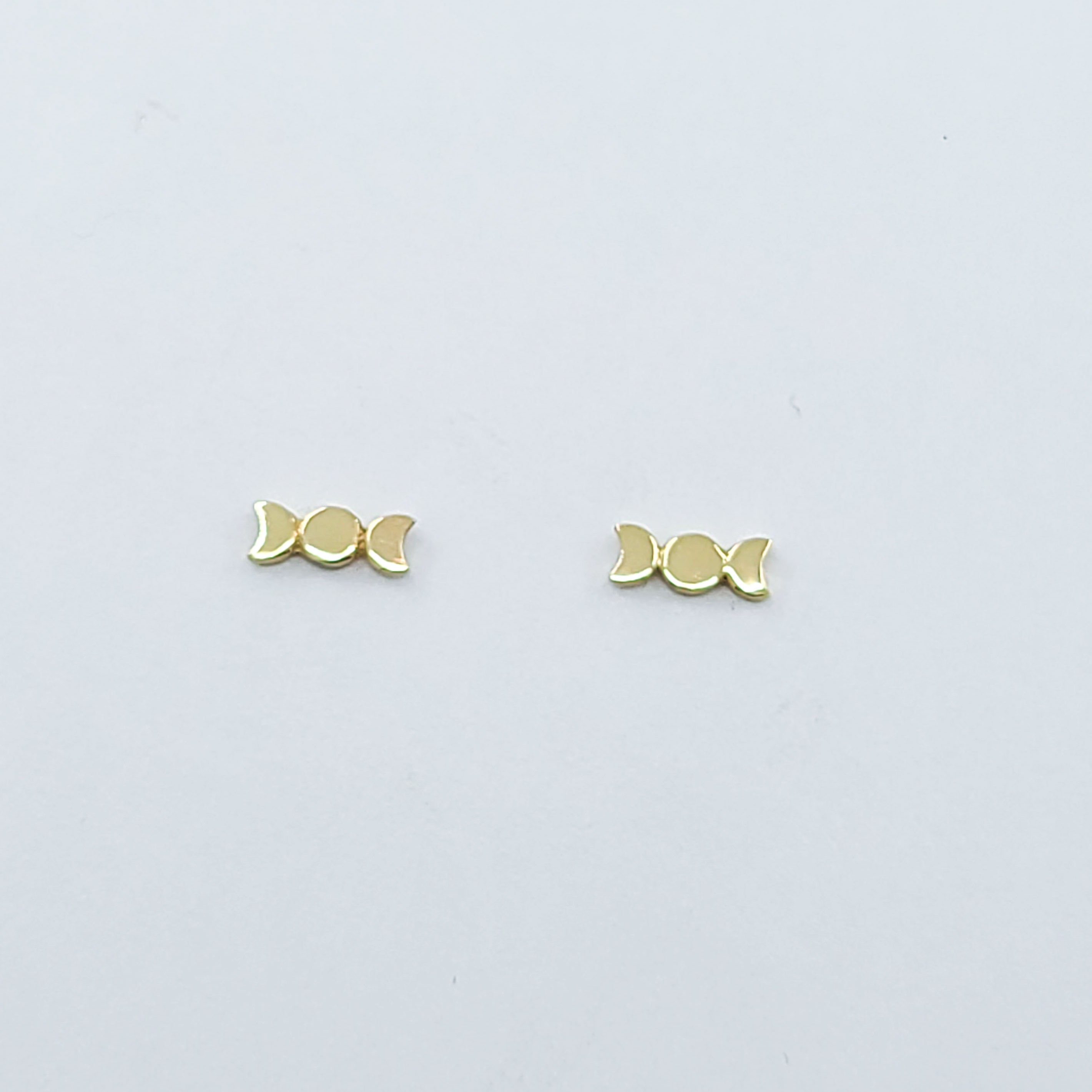 Tiny Moon Earrings - Gold Options