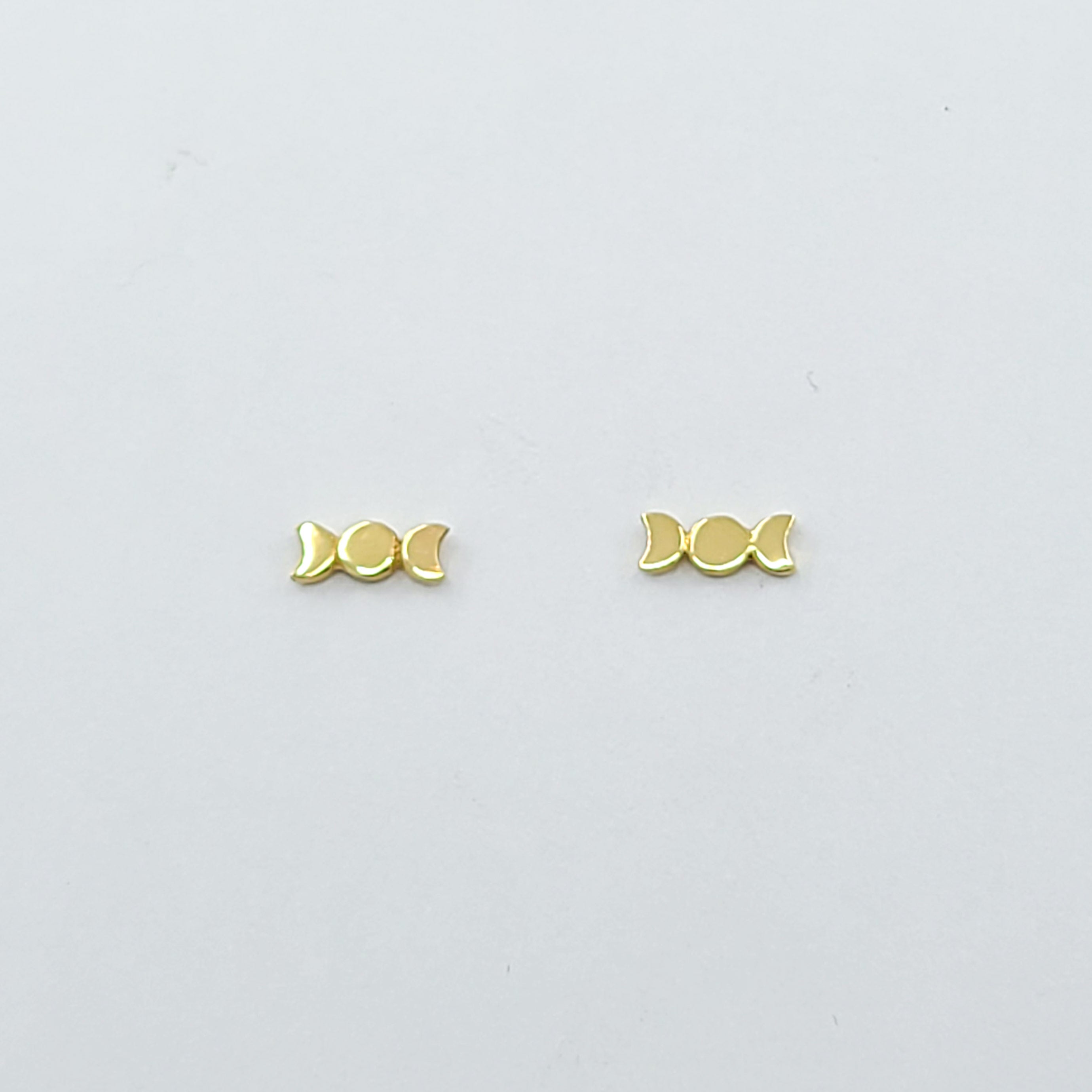 Tiny Moon Earrings - Gold Options