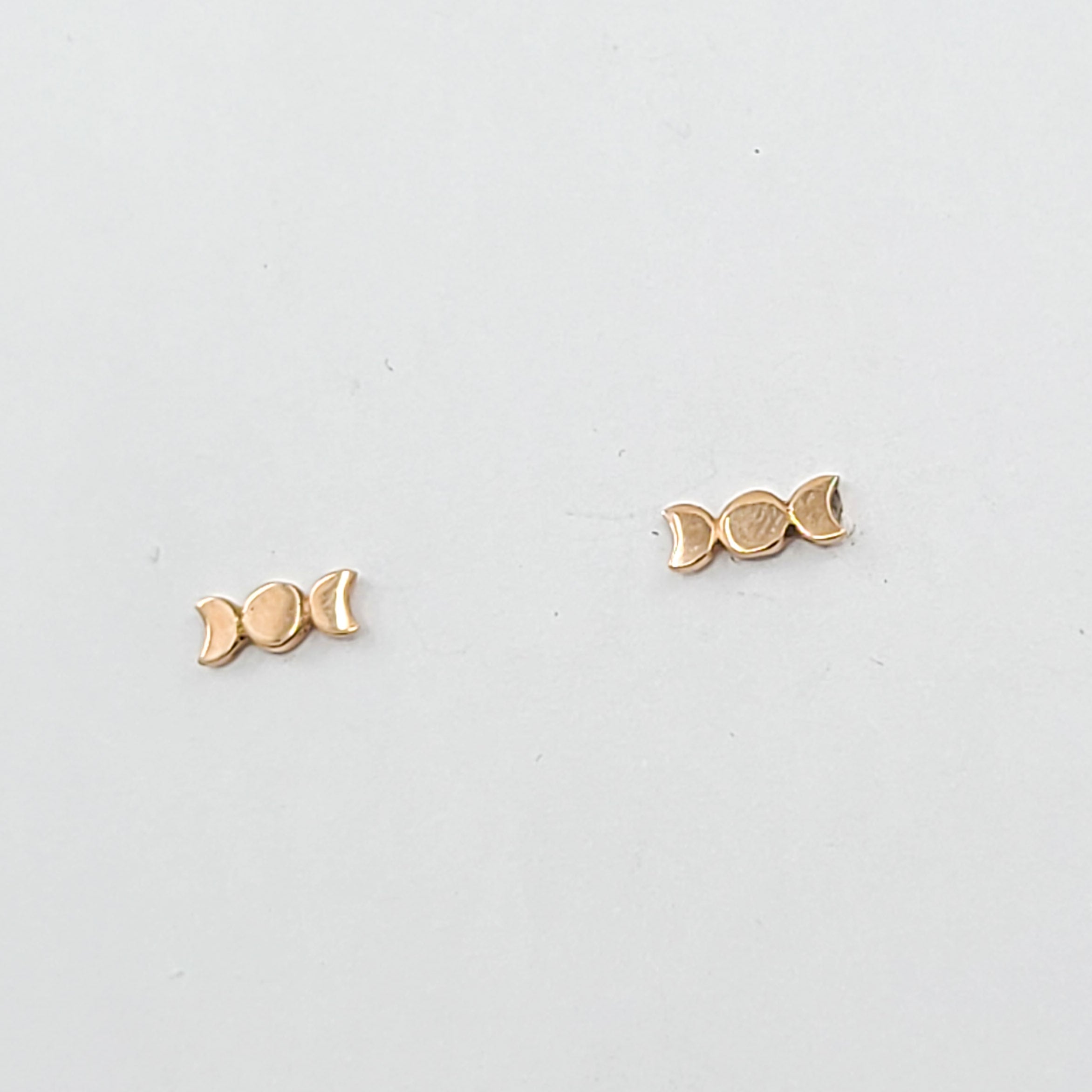 Tiny Moon Earrings - Gold Options
