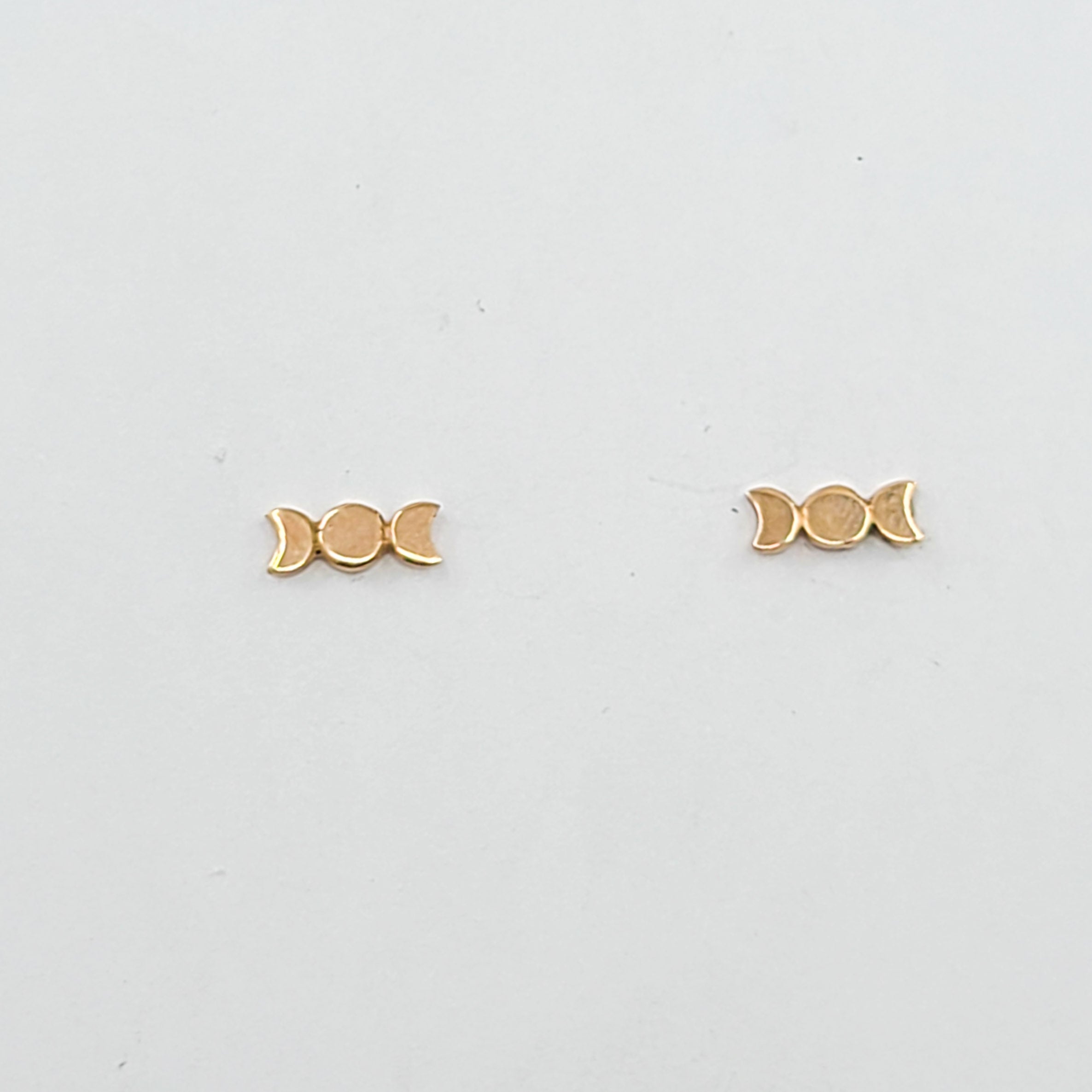 Tiny Moon Earrings - Gold Options