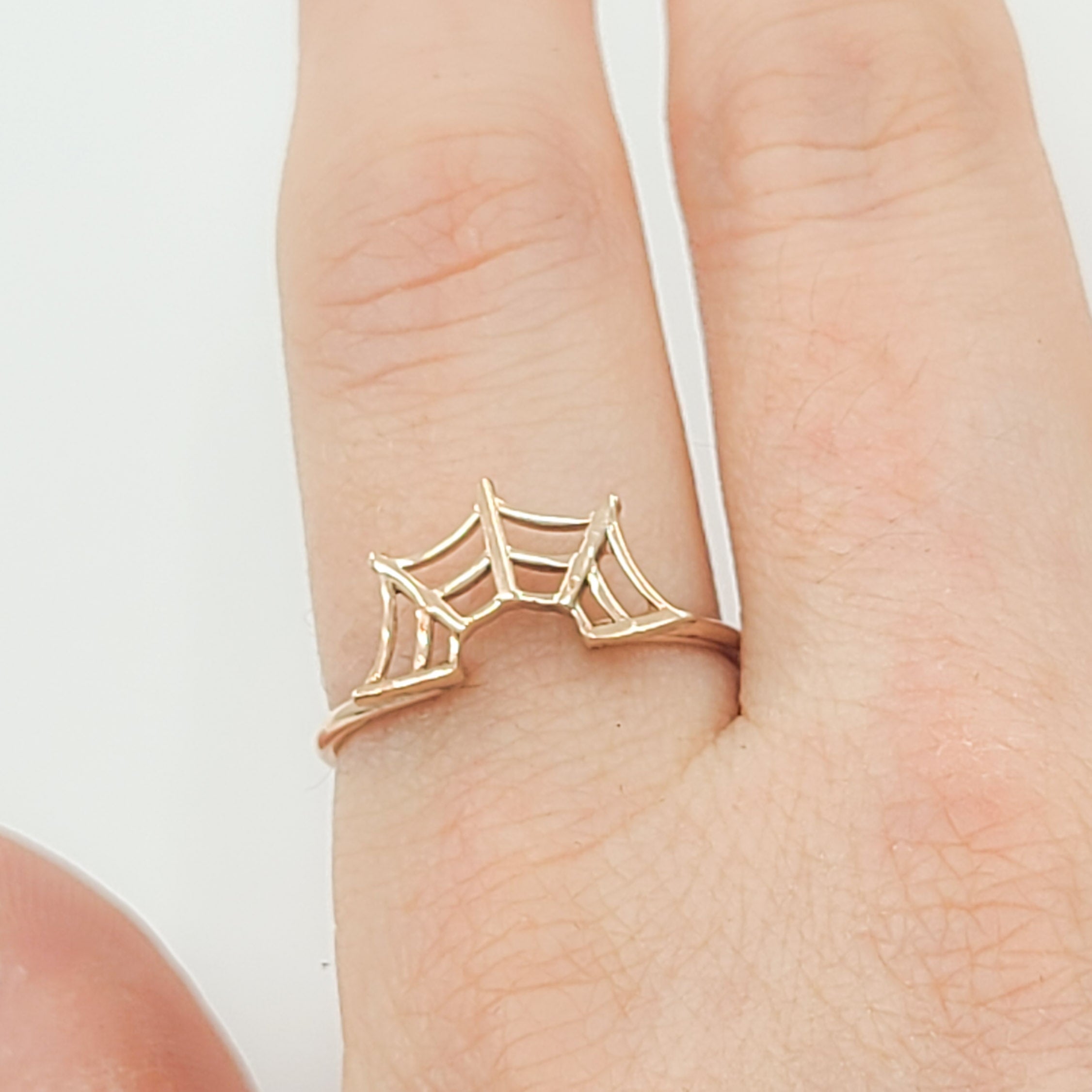 Stackable Spider Web Ring - Gold Options