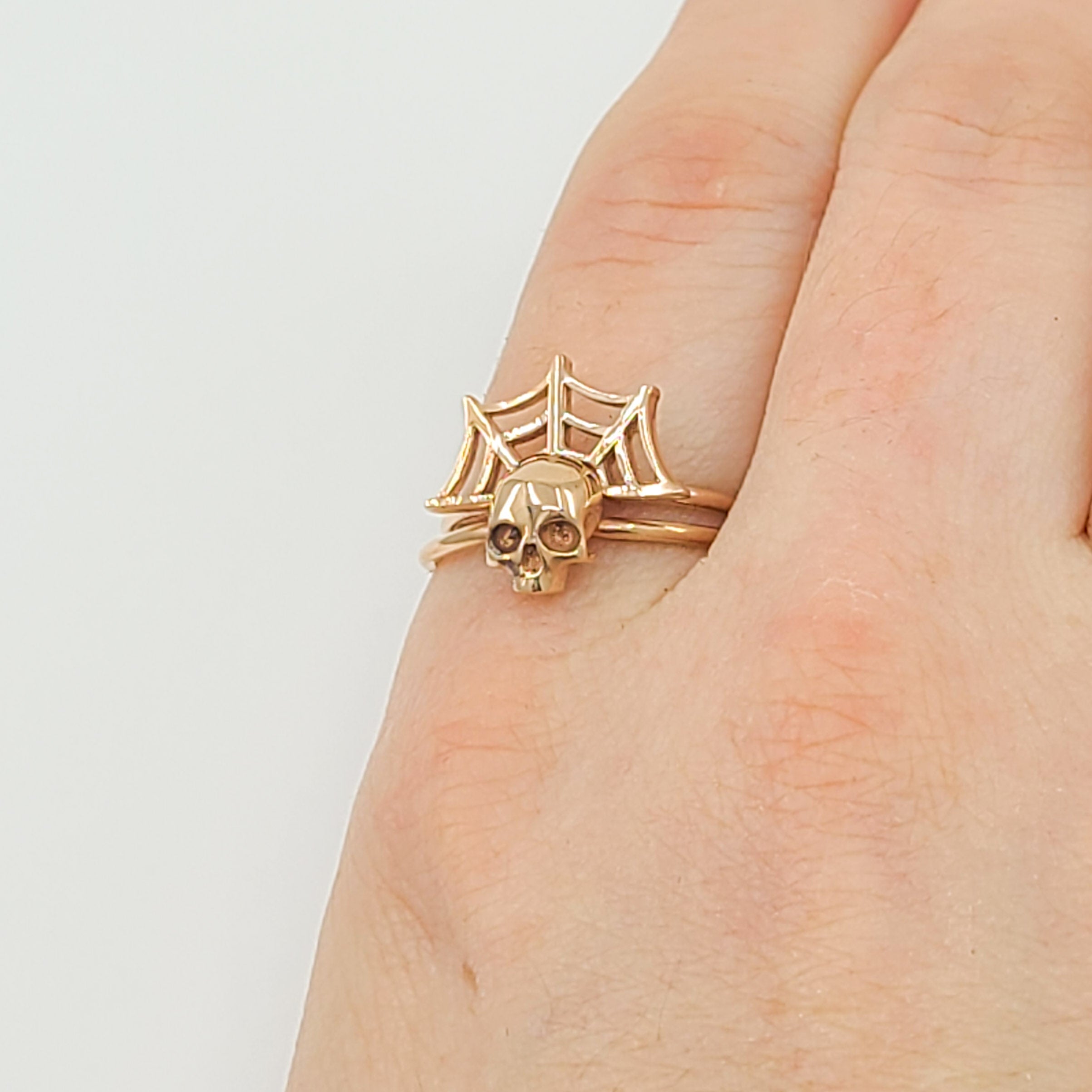 Stackable Spider Web Ring - Gold Options