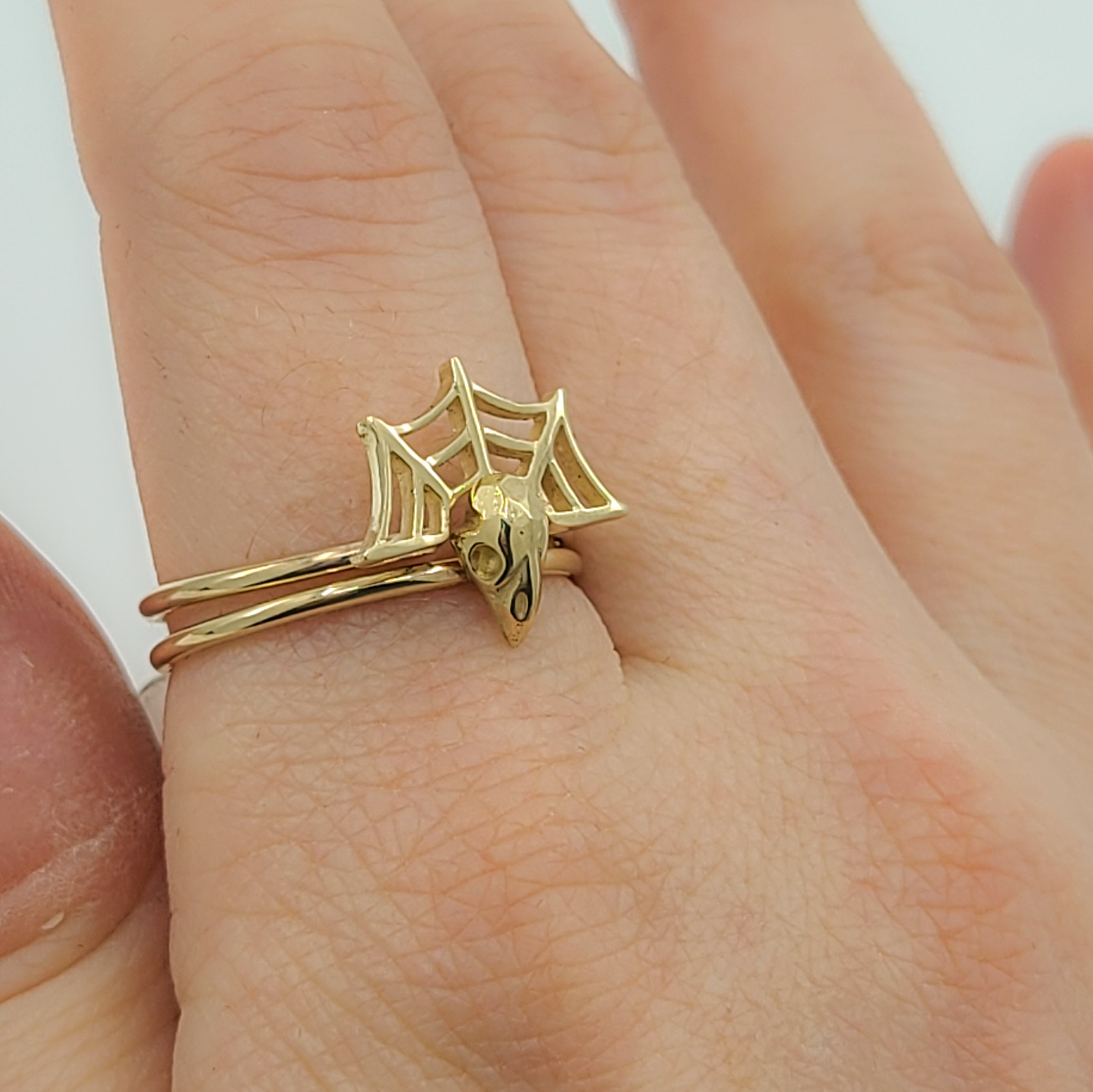 Stackable Spider Web Ring - Gold Options