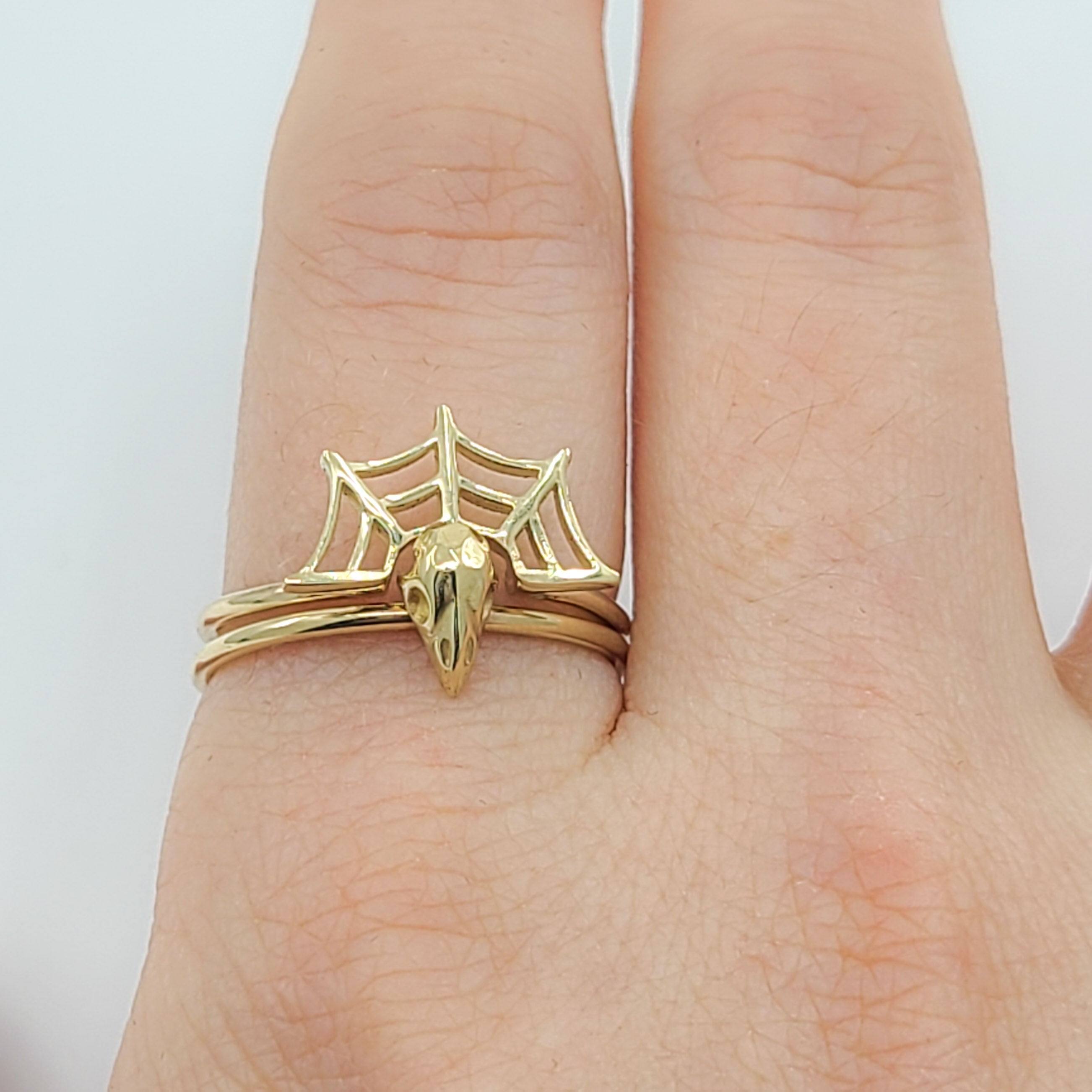 Stackable Spider Web Ring - Gold Options
