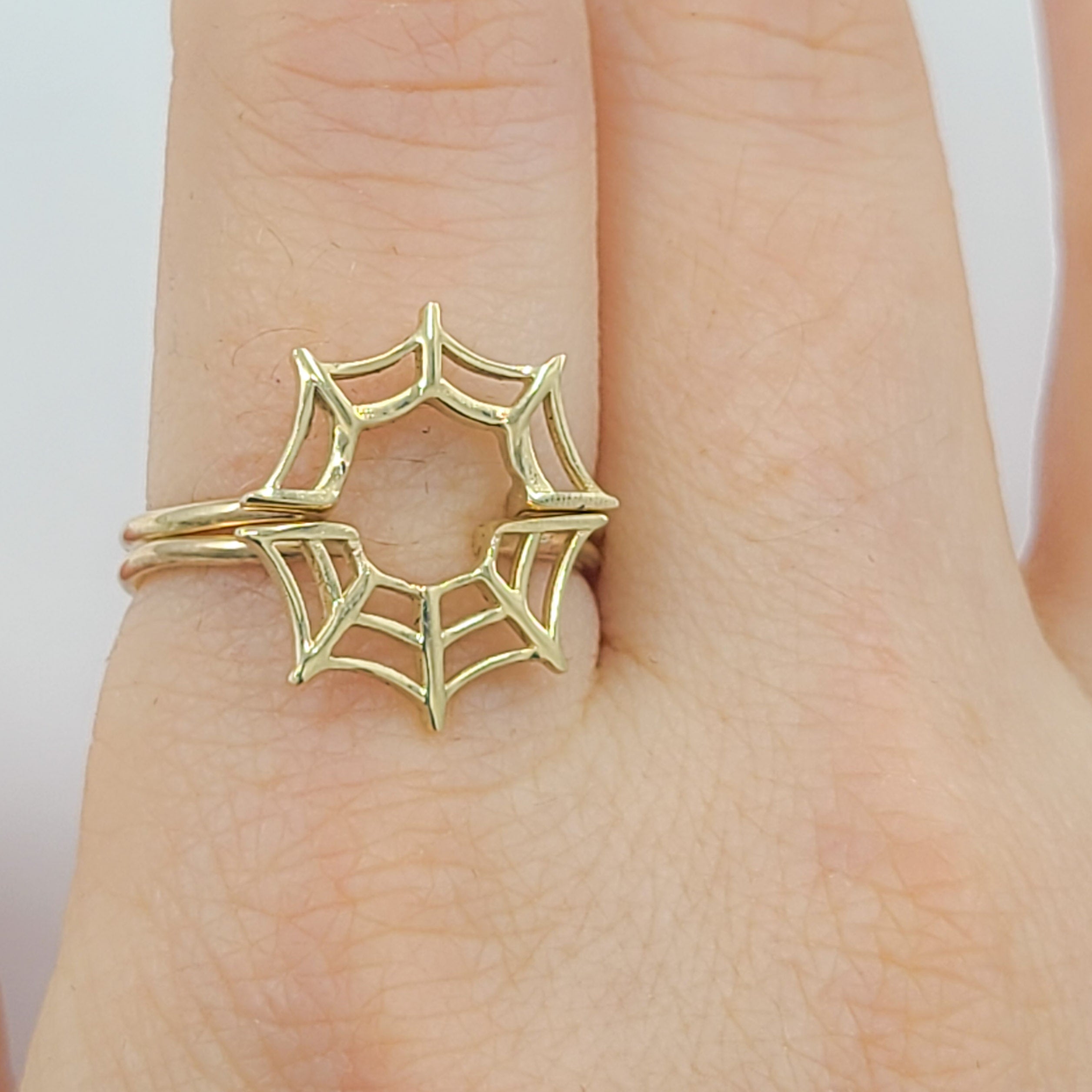 Stackable Web Wedding Ring - Gold Options
