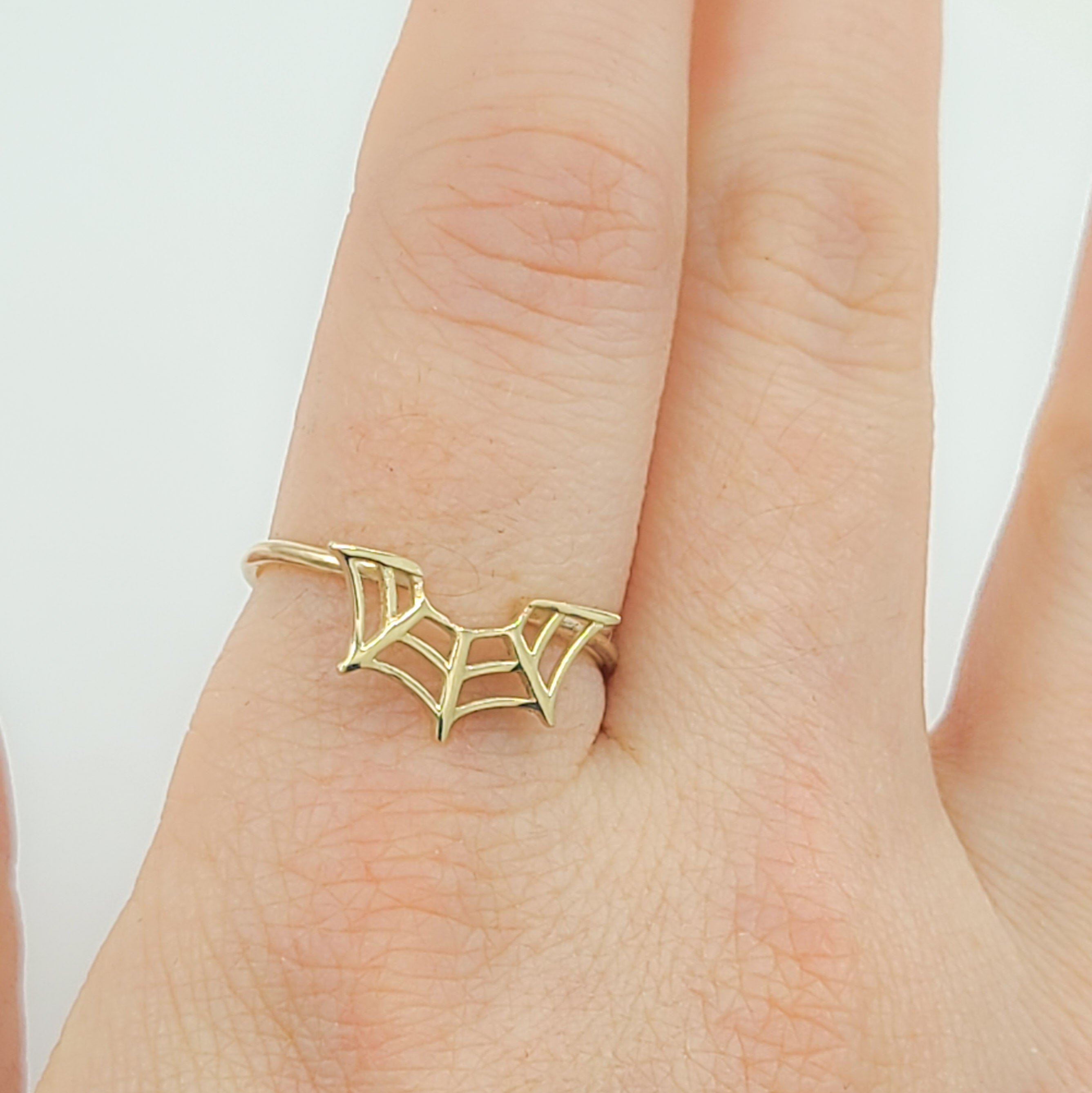 Stackable Spider Web Ring - Gold Options