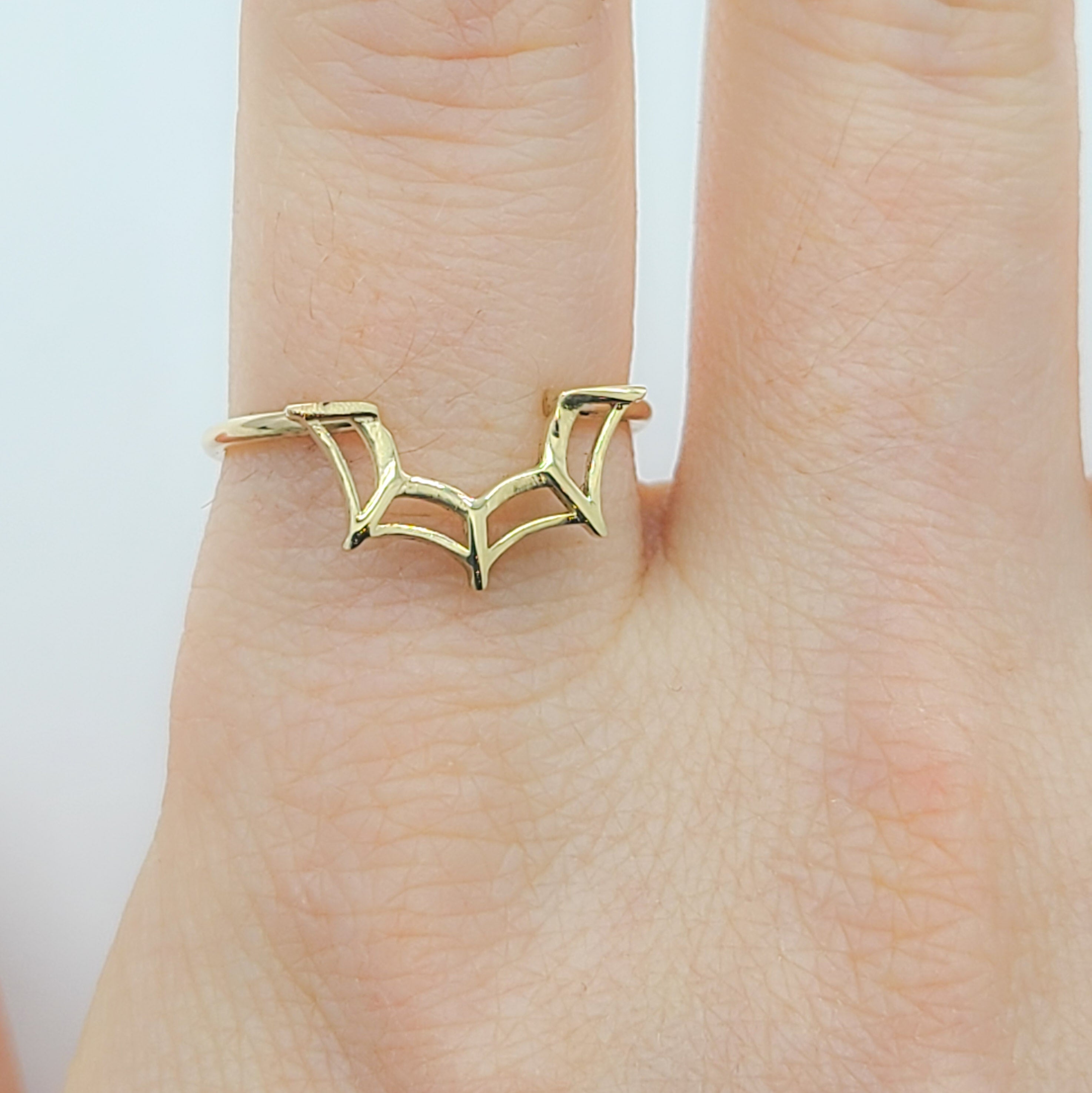 Stackable Web Wedding Ring - Gold Options