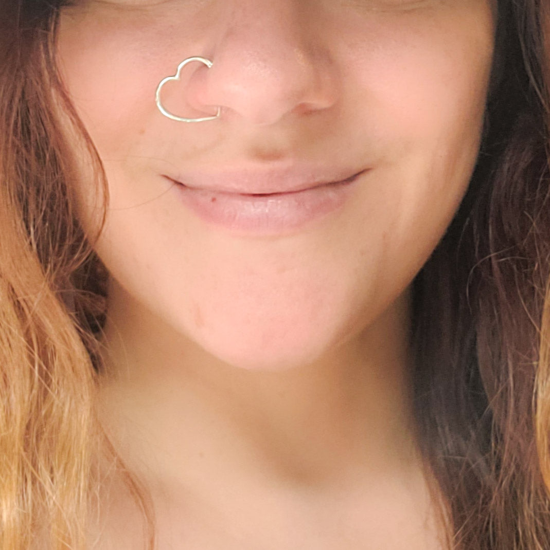 Big Heart Nose Ring - Inchoo Bijoux