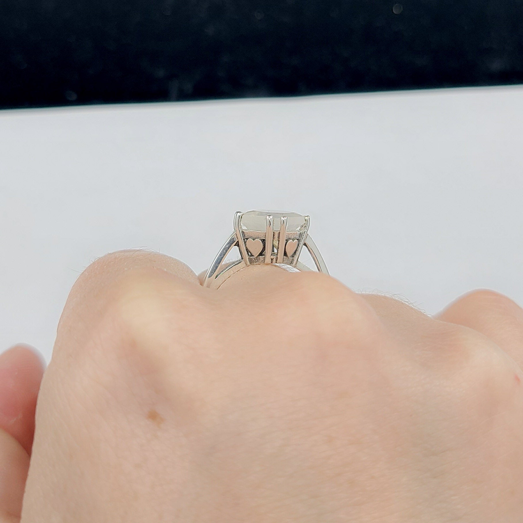 Big Rainbow Moonstone Ring
