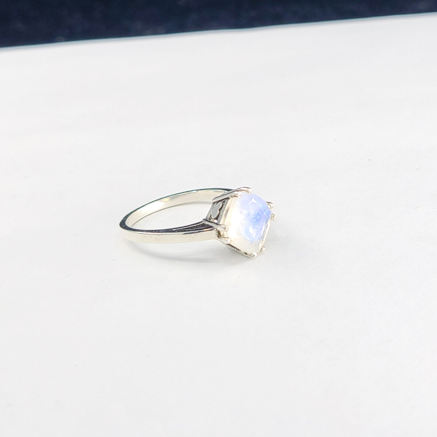 Big Rainbow Moonstone Ring