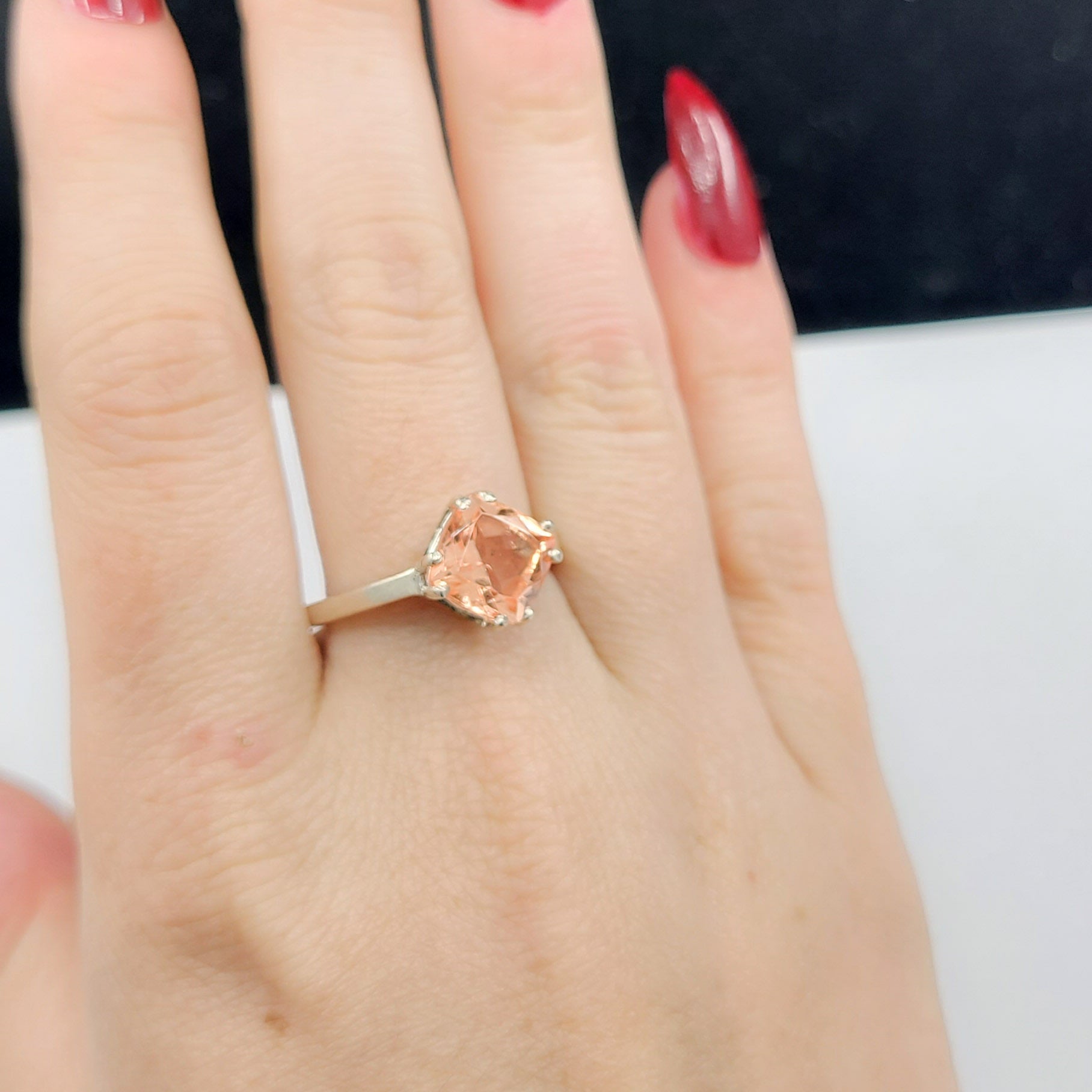 Pink Strawberry Quartz Ring