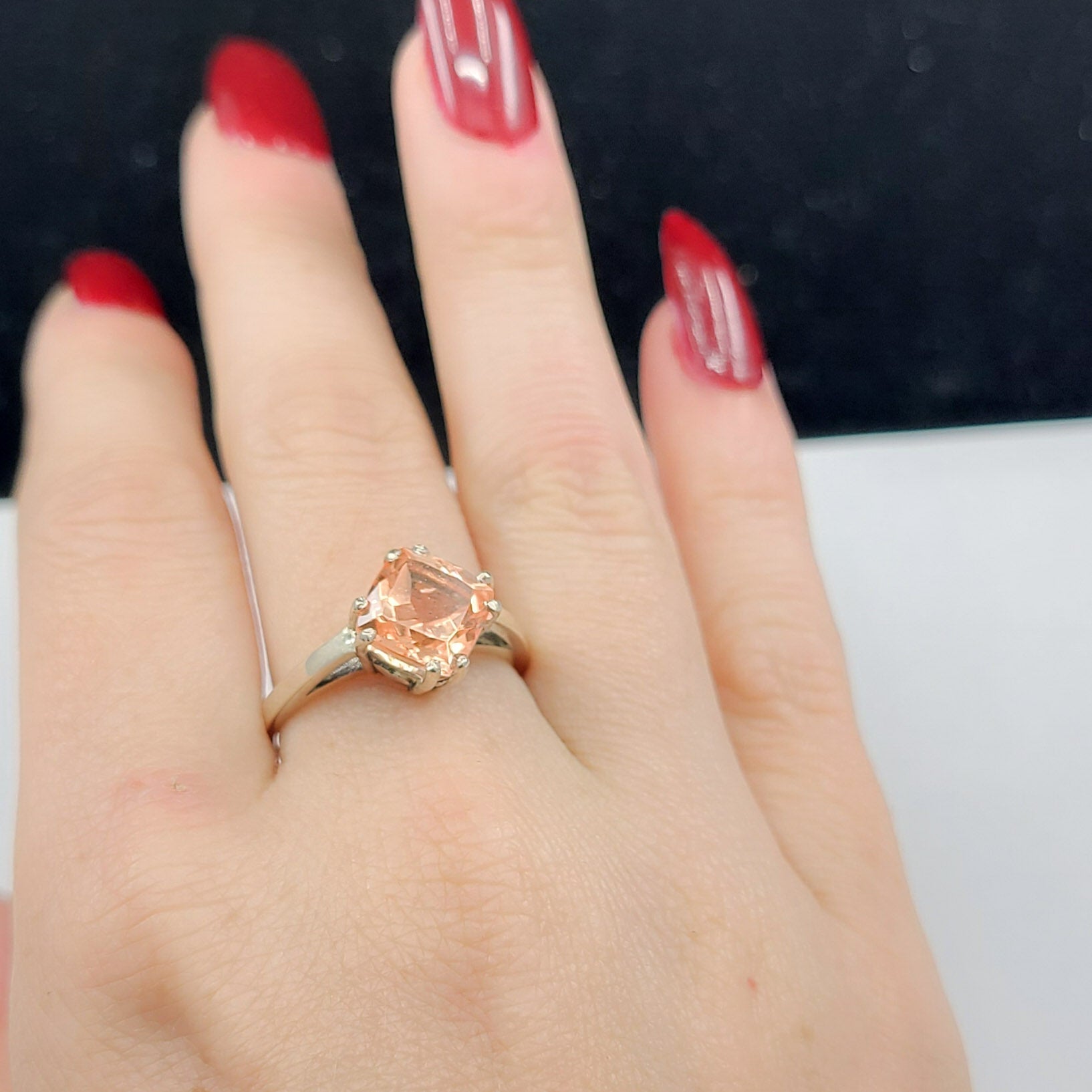 Pink Strawberry Quartz Ring