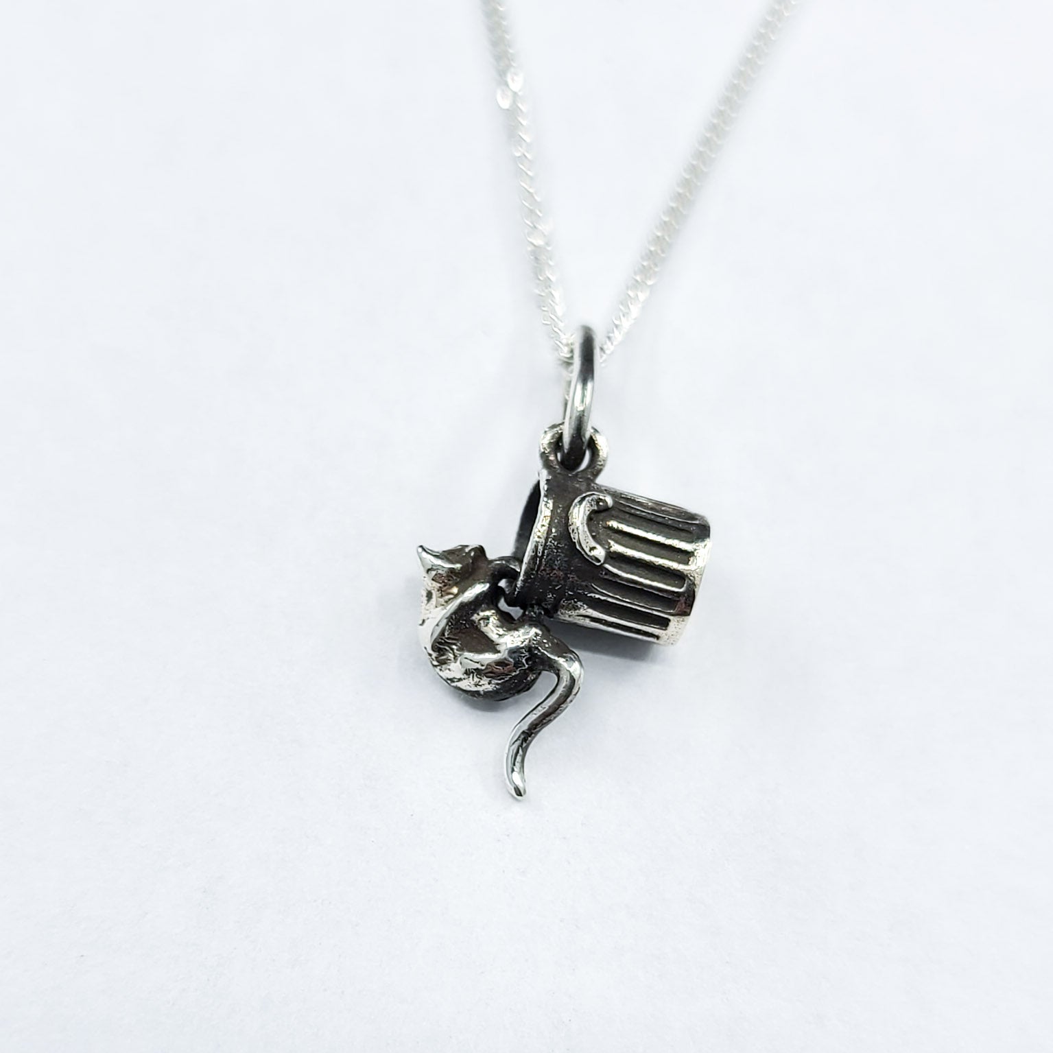 Tiny Rat Garbage Can Pendant