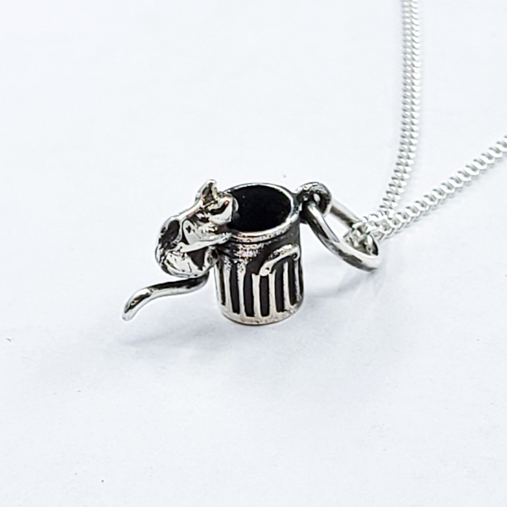 Tiny Rat Garbage Can Pendant