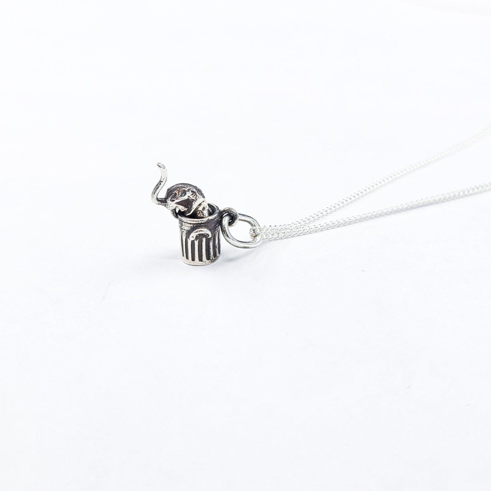 Tiny Rat Garbage Can Pendant