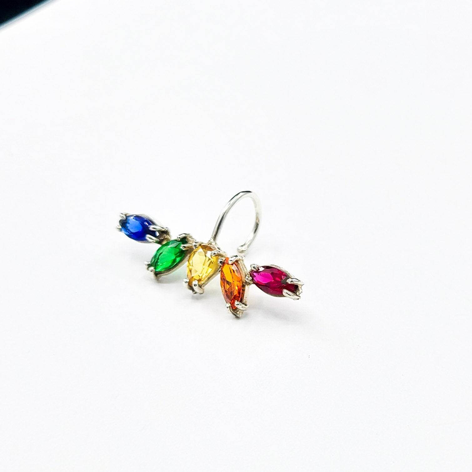 Rainbow Pride Fake Lip Ring - Inchoo Bijoux