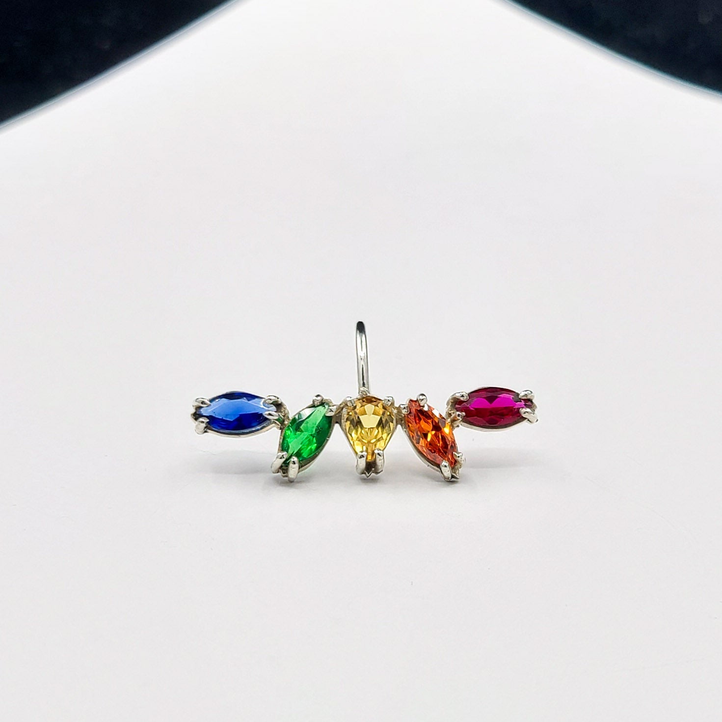 Rainbow Pride Fake Lip Ring - Inchoo Bijoux