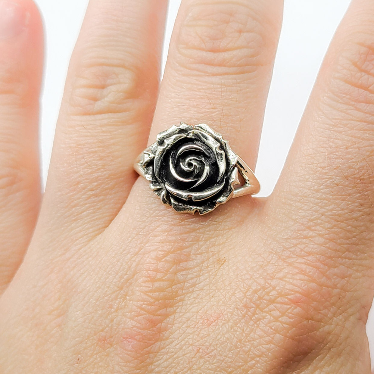 Silver Rose Ring