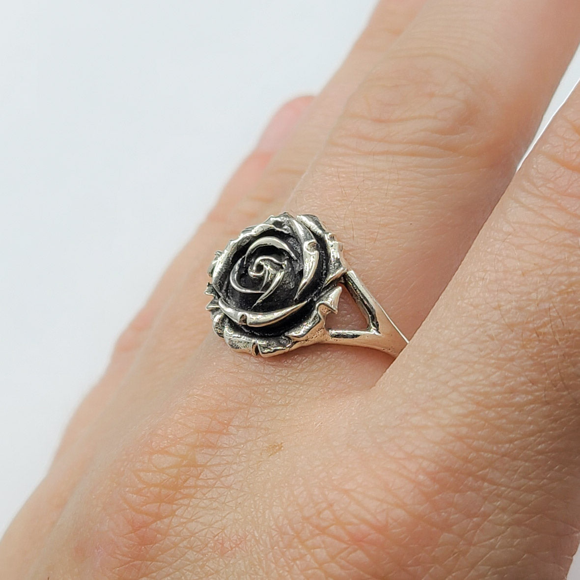Silver Rose Ring