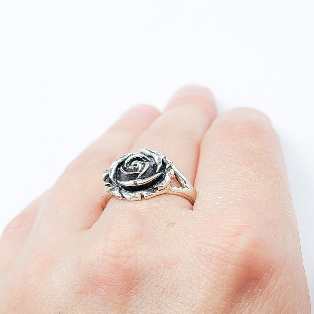 Silver Rose Ring