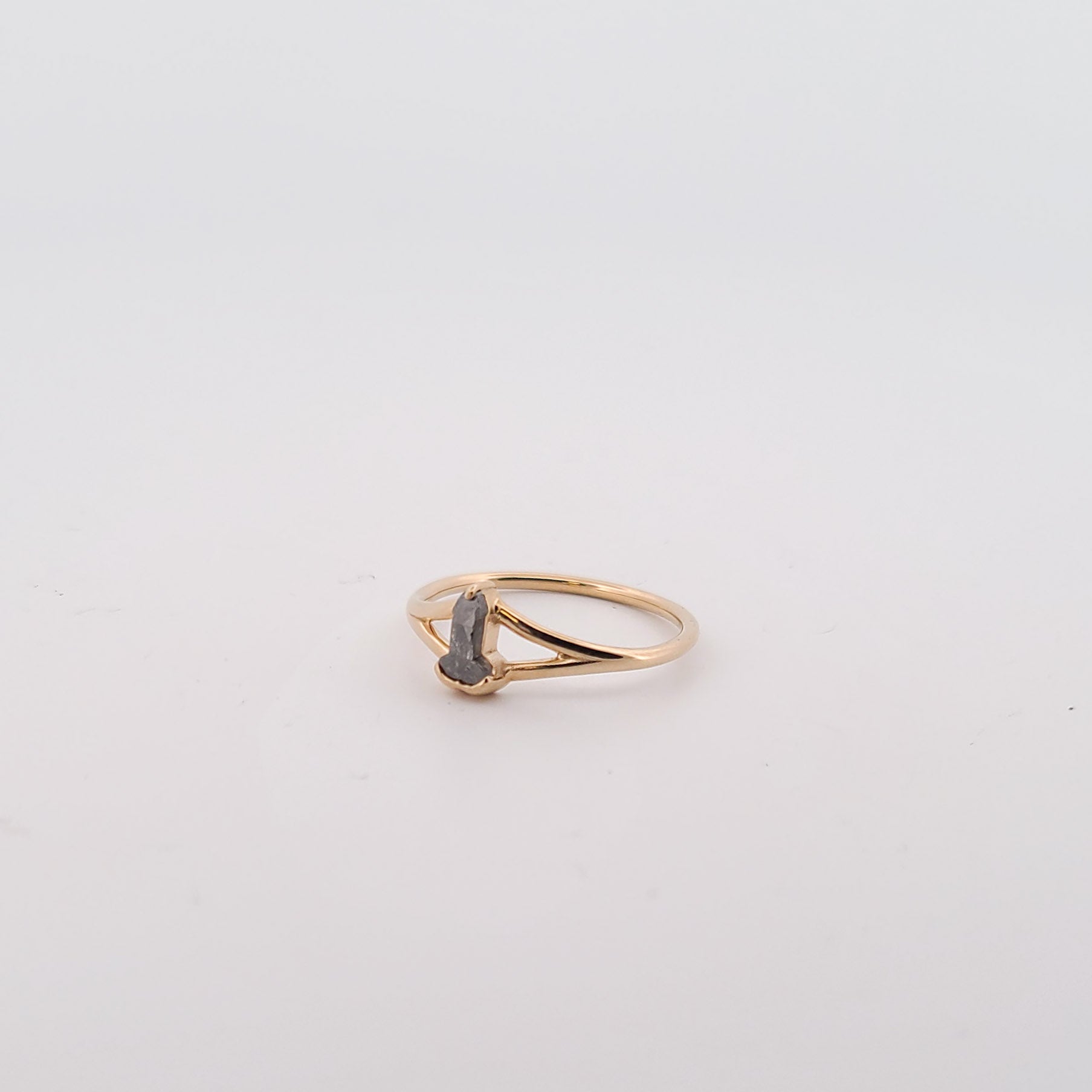 Penis Salt and Pepper Diamond Ring  - Gold Options