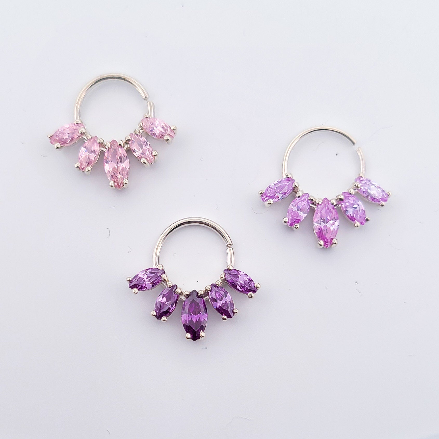 Lilac Marquise Gemstone Septum