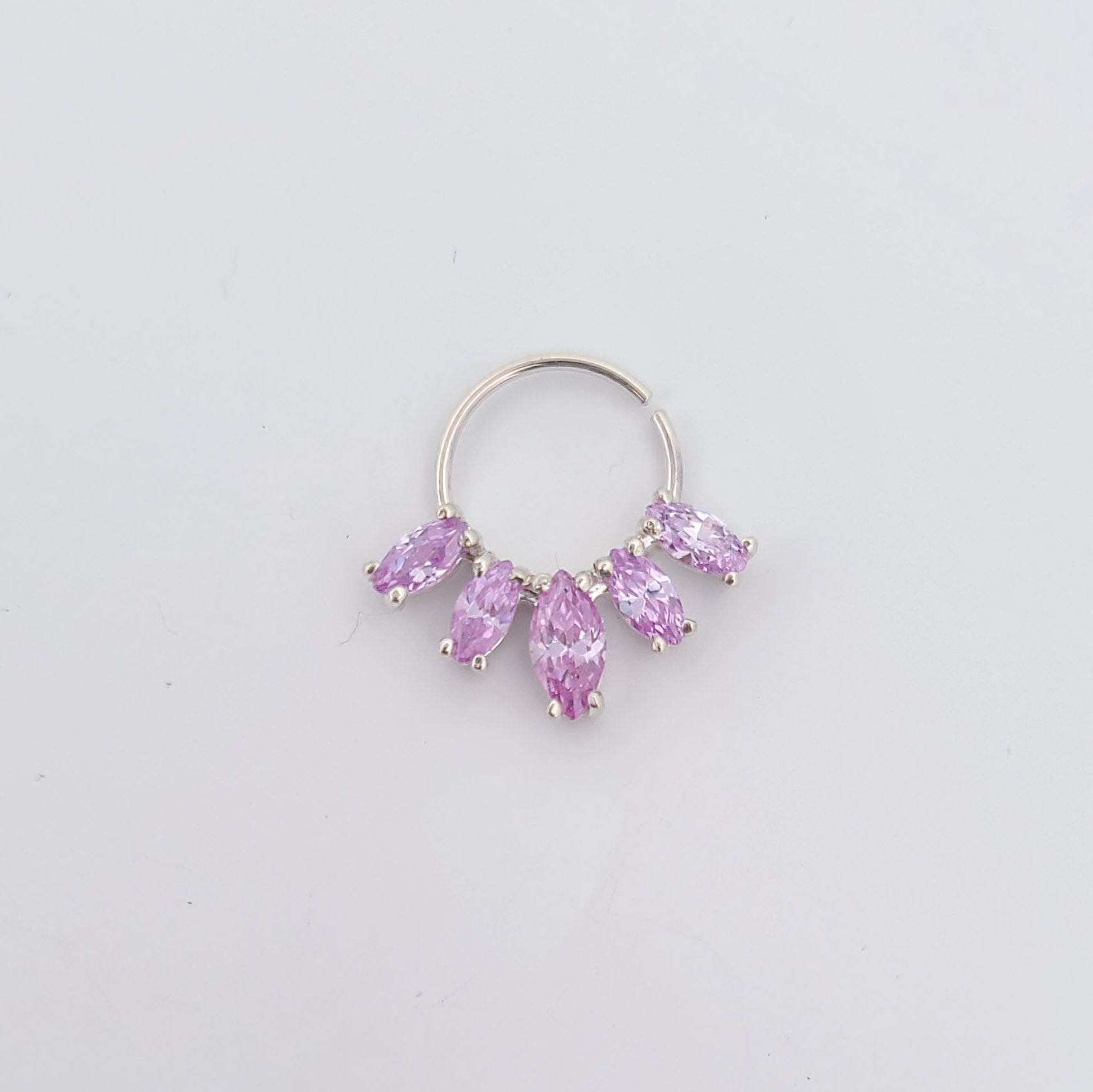 Lilac Marquise Gemstone Septum