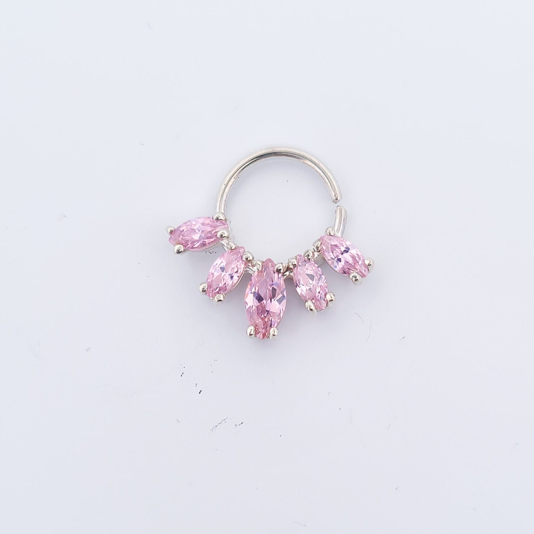 Pink Marquise Gemstone Septum