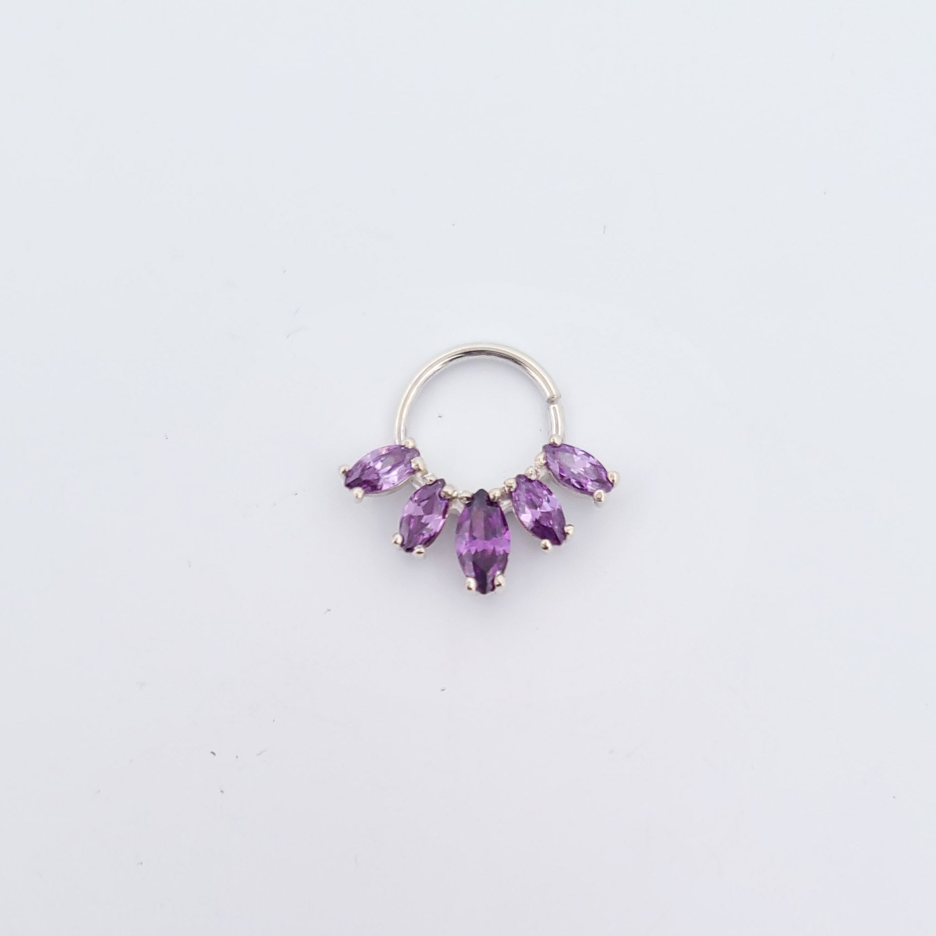 Purple Marquise Gemstone Septum