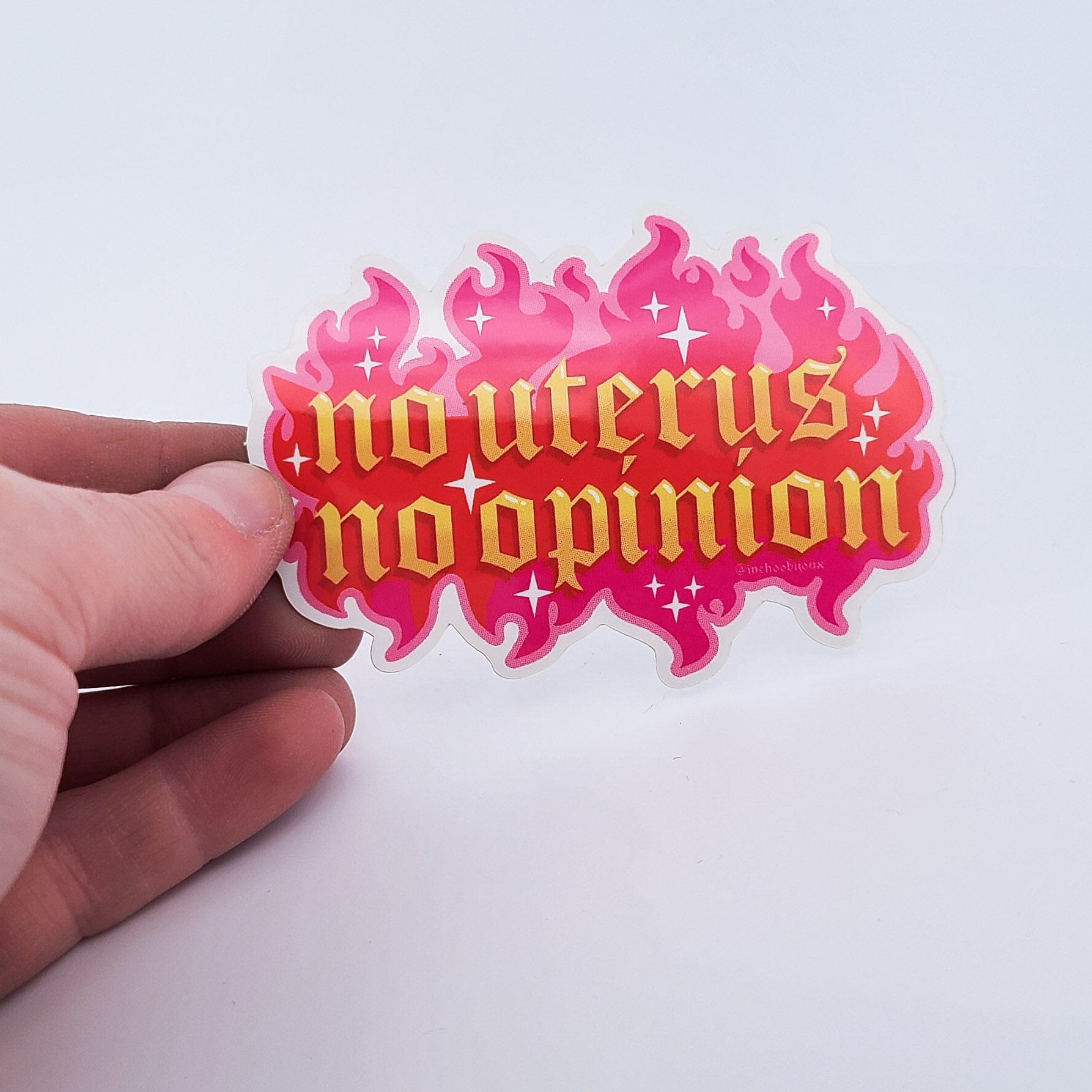 No Uterus No Opinion Vinyl Sticker - Planned Parenthood