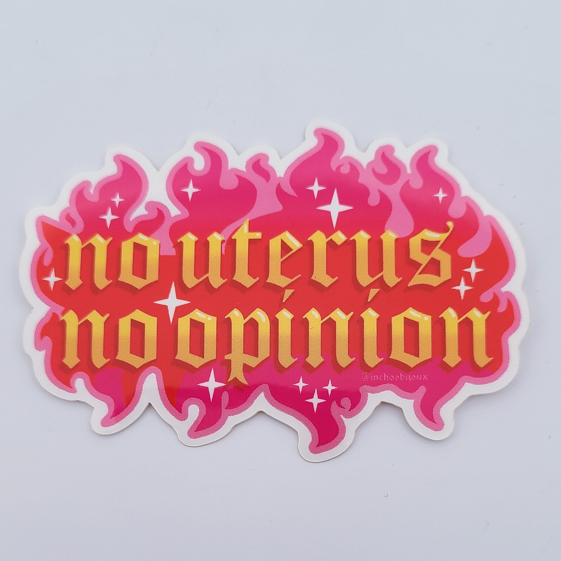No Uterus No Opinion Vinyl Sticker - Planned Parenthood